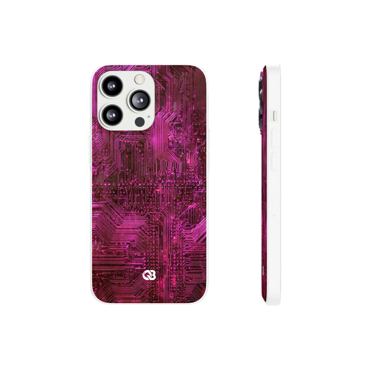 Magenta Circuit Trace · Lite Phone Case for iPhone · Pink