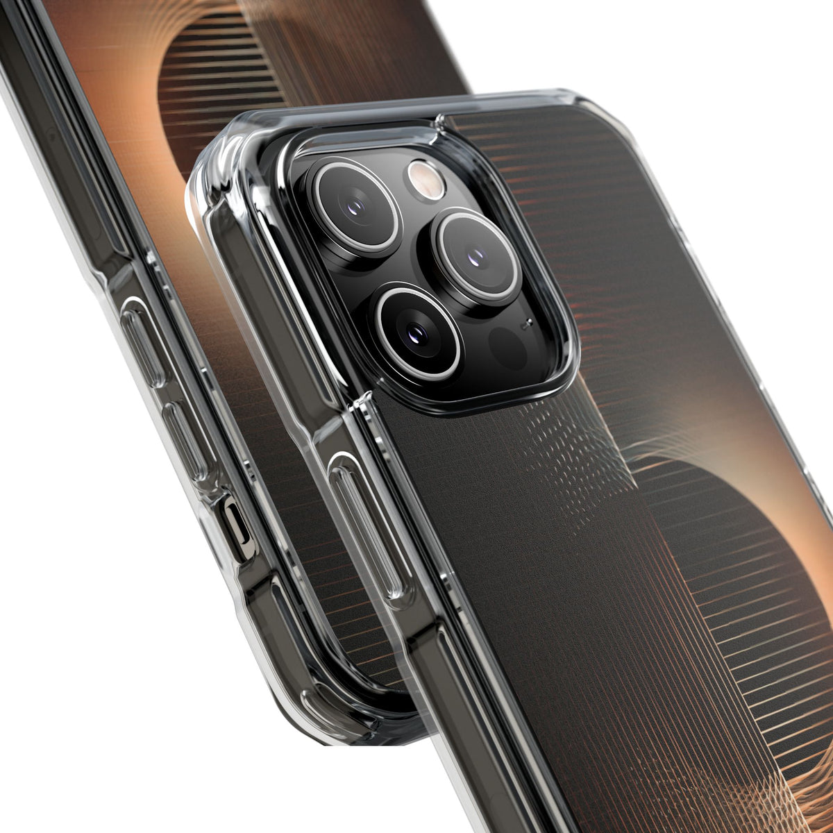 Amber Meridian · Clear Impact Magnetic Phone Case for iPhone · Black