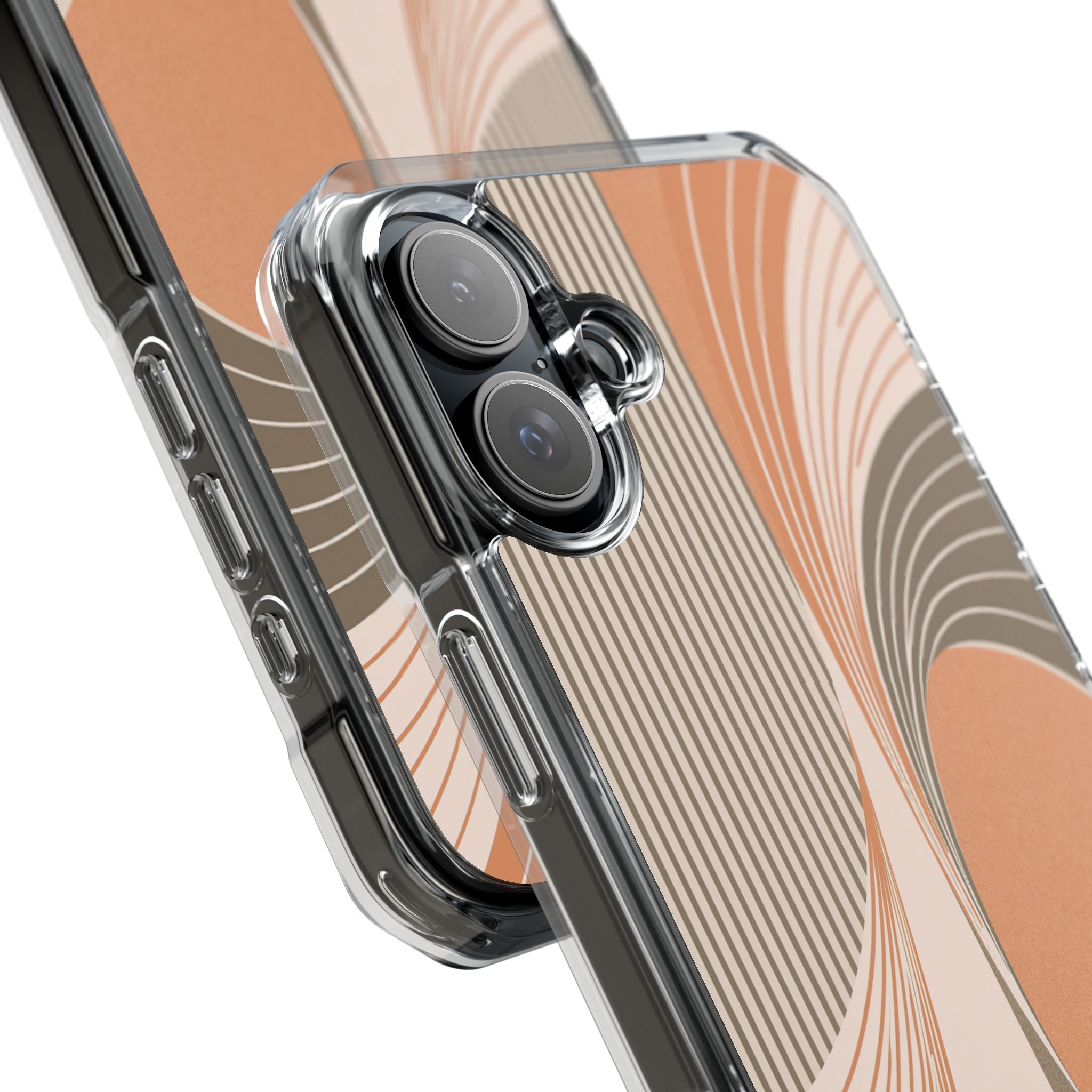 Orange Impact MagSafe Phone Case for iPhone - Desert Arc Horizon