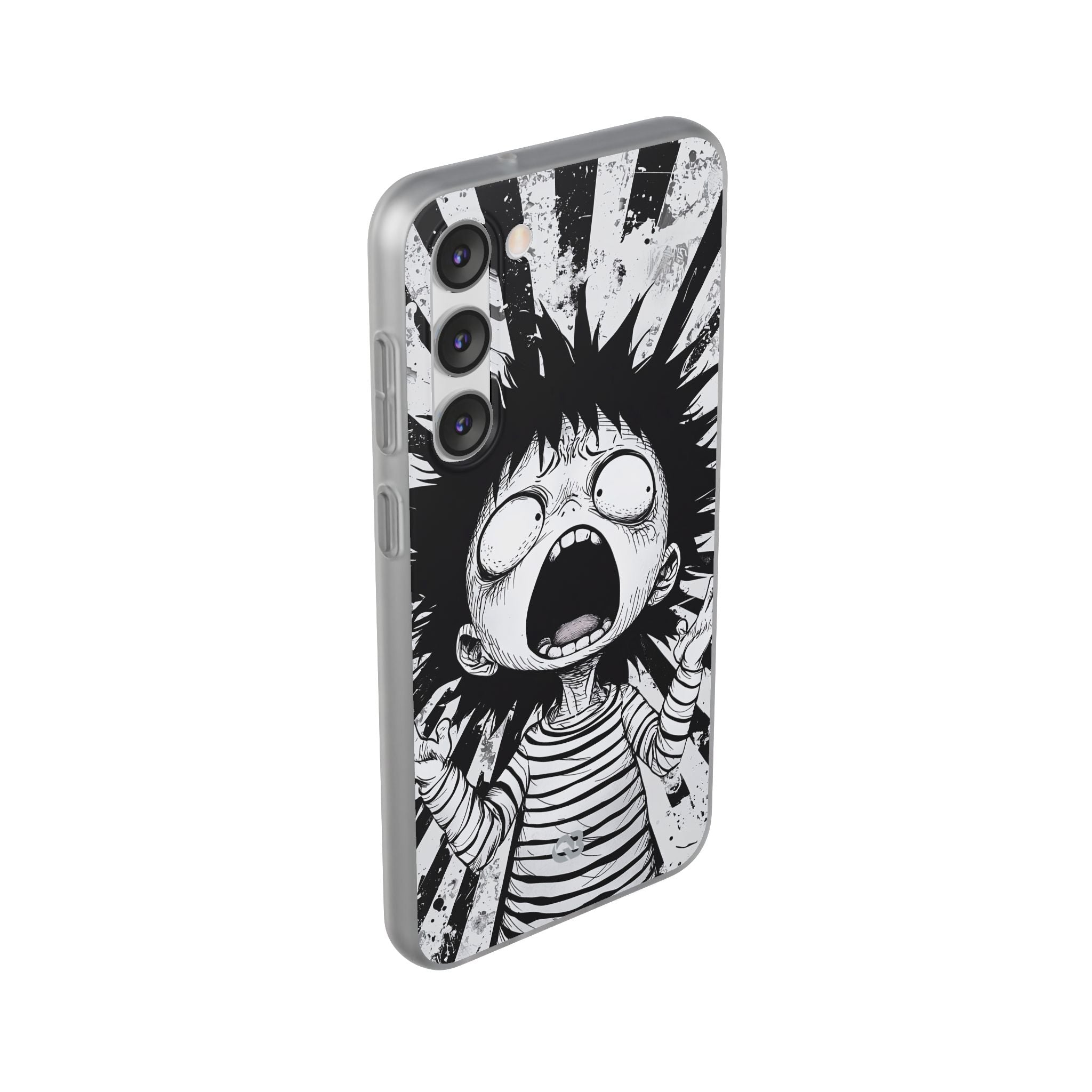 Chaotic Monochrome Scream · Soft Telefoncover for Samsung
