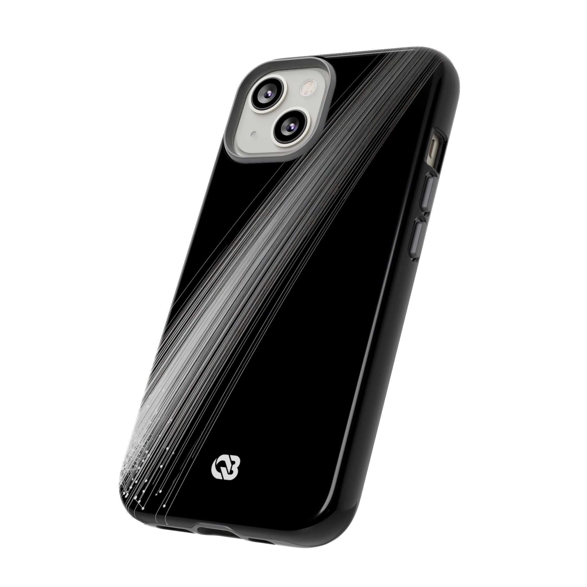 Black Tough Phone Case for iPhone - Linear Velocity Beam
