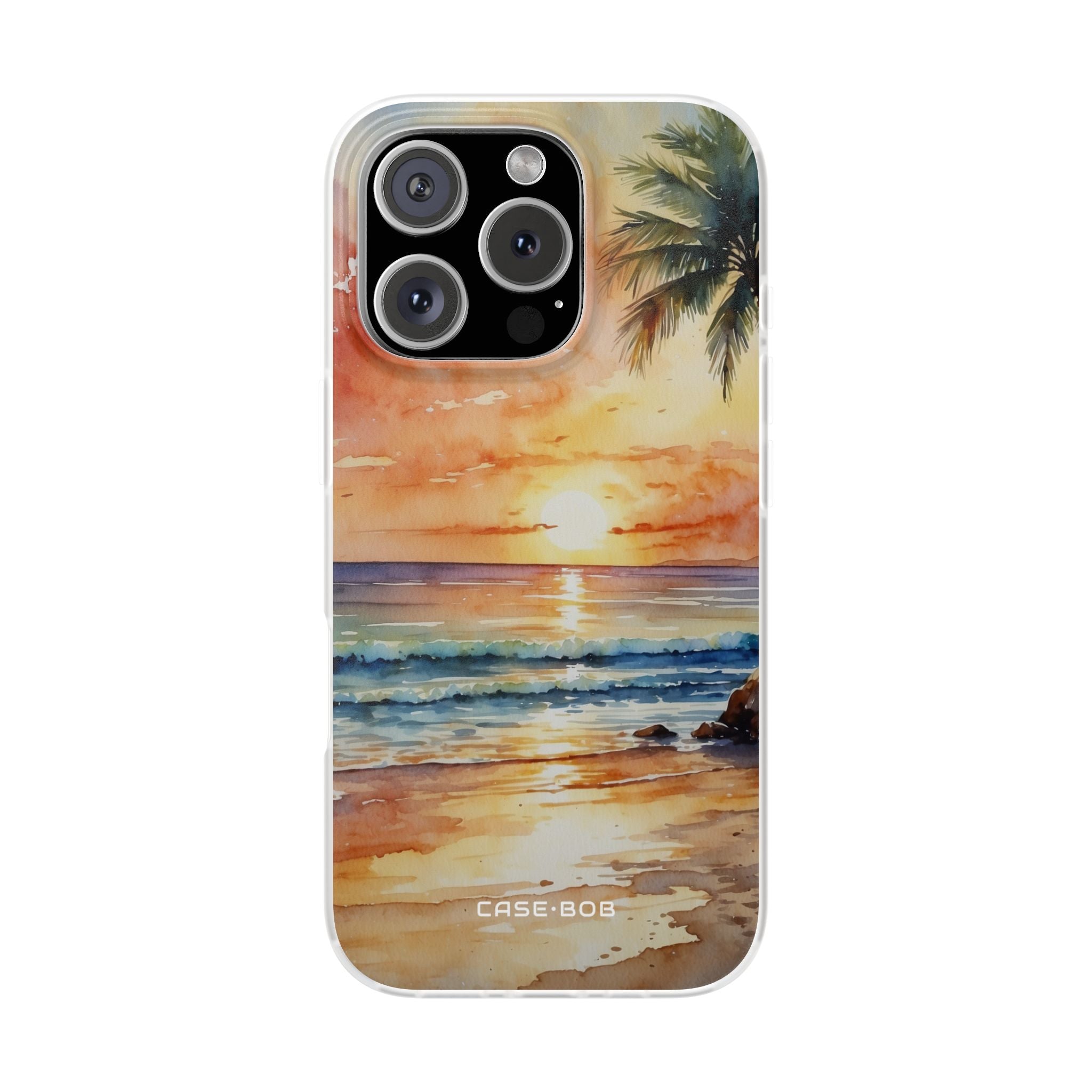 Sunset Palm iPhone 16 Pro Case - Soft