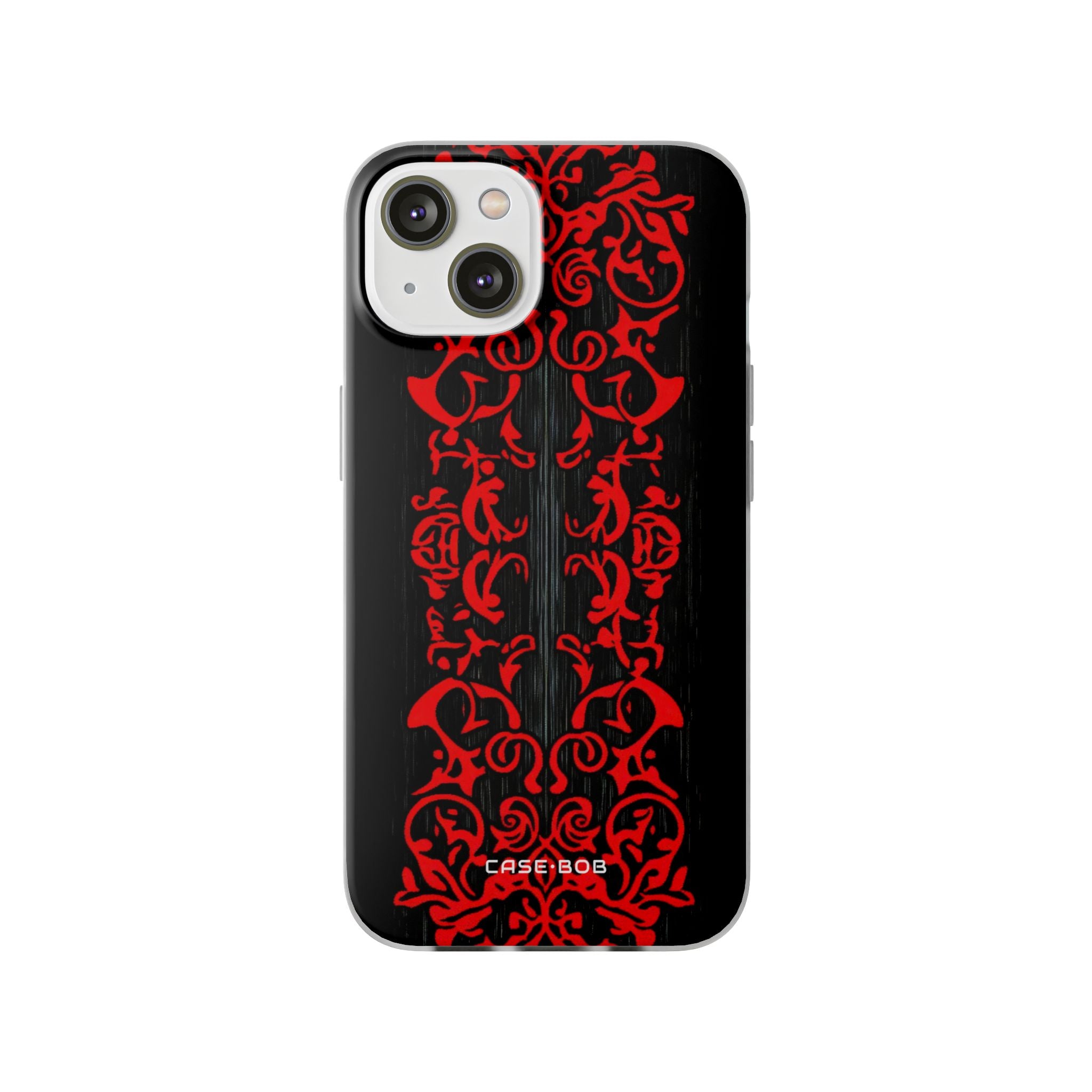 Crimson Spiral iPhone 14 Cover - Blød
