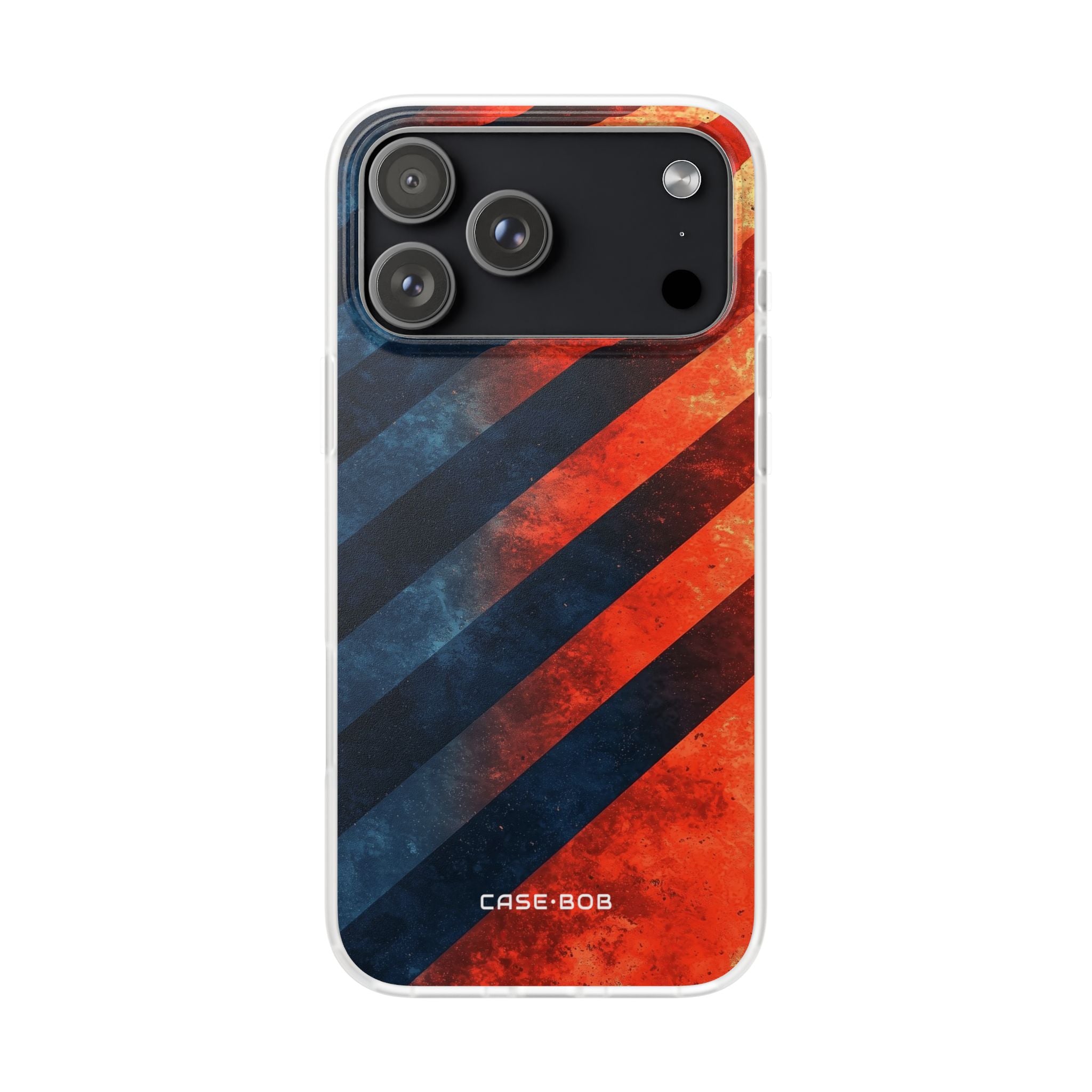 Diagonal Stripes Blaze iPhone 17 Pro Max Case - Soft - CASE•BOB