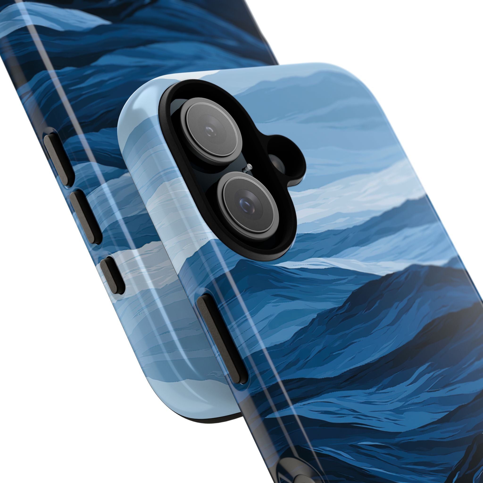 Blue Tough Phone Case for iPhone - Cobalt Ridge Tides