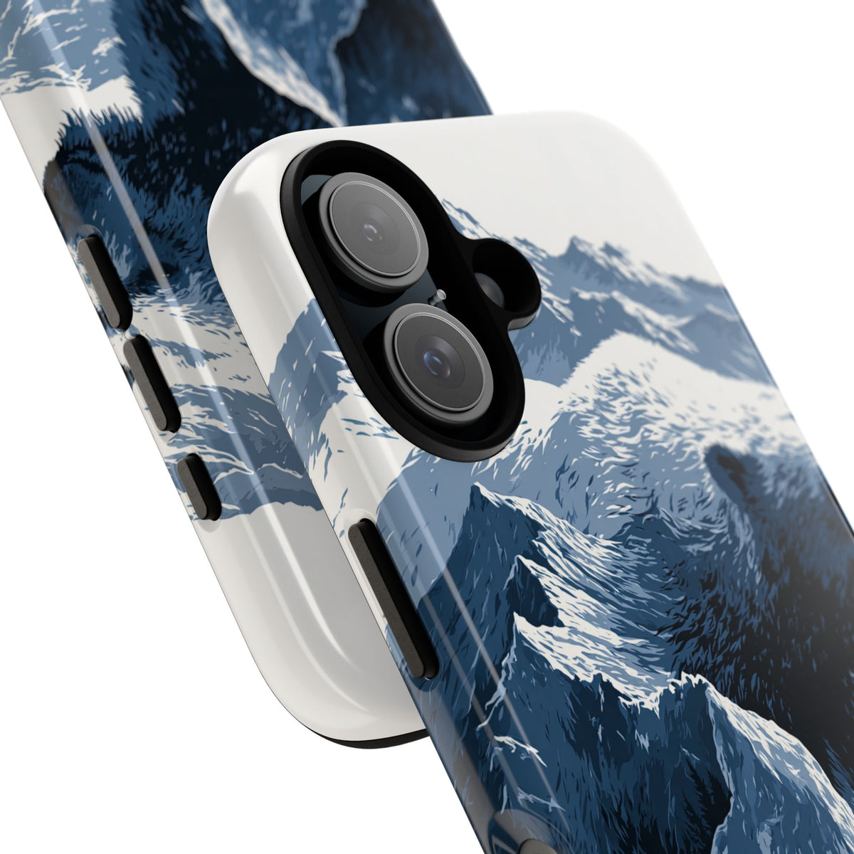 Fjord Summit Bear · Tough Phone Case for iPhone · Blue