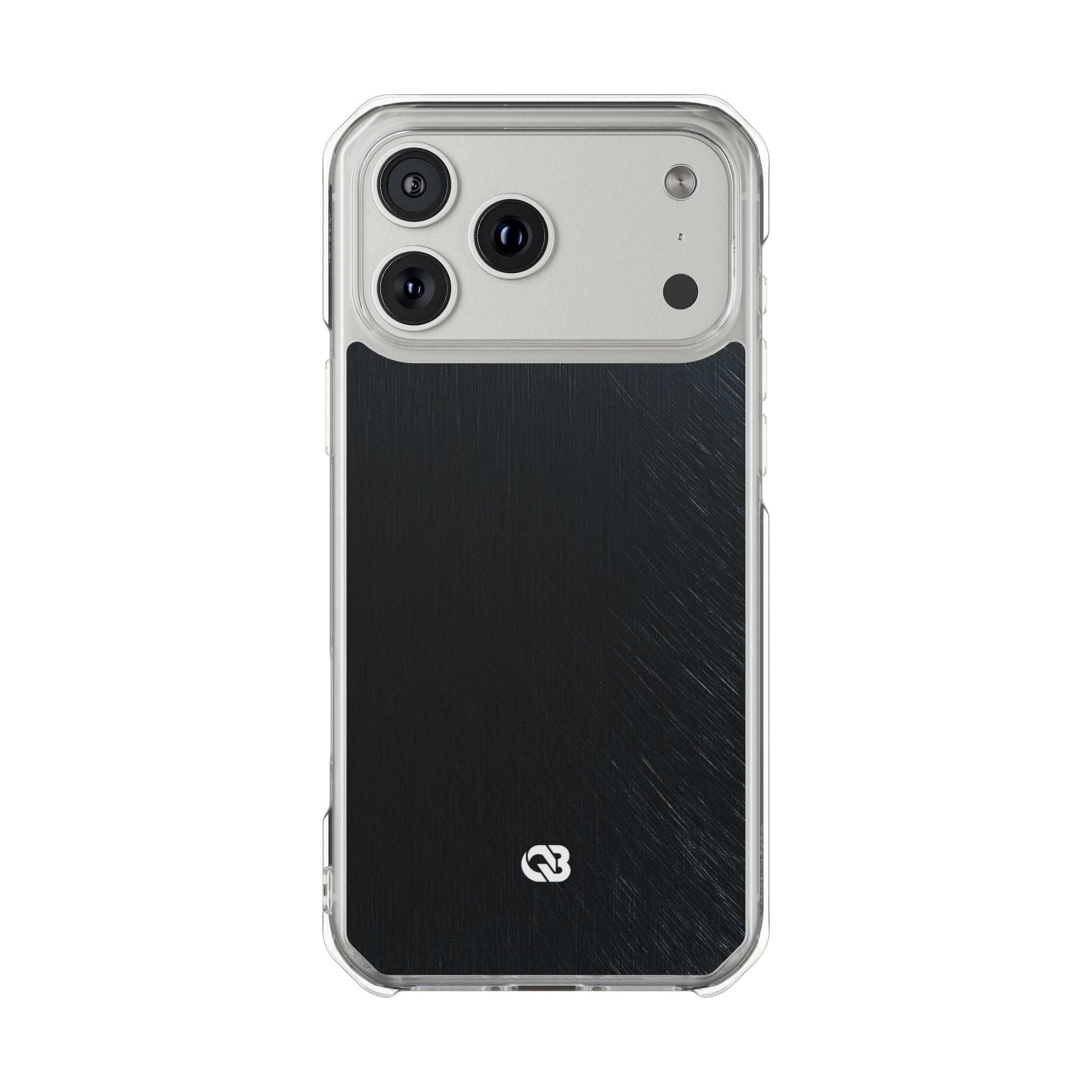 Black Impact MagSafe Phone Case for iPhone - Midnight Brushed Grain