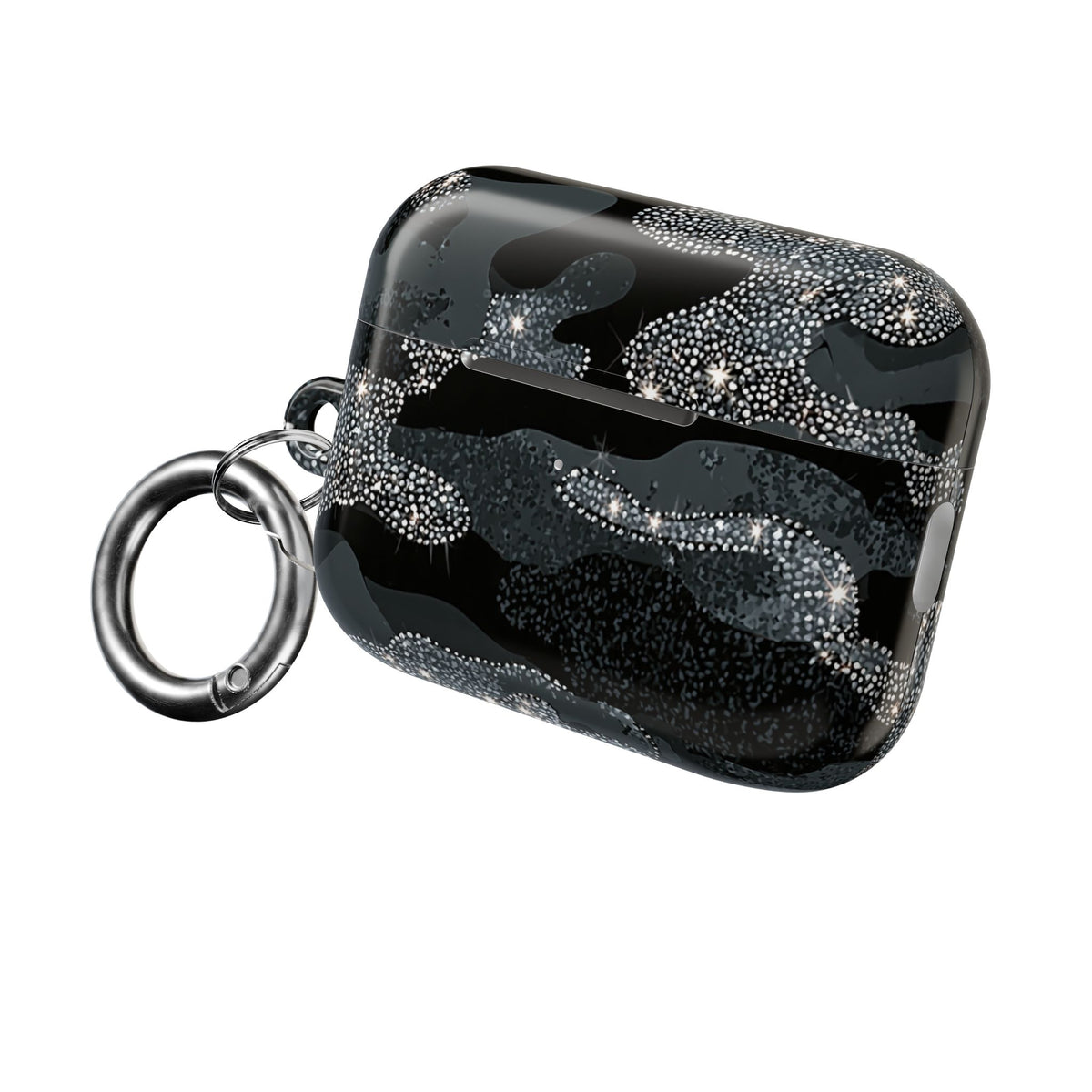 Glitter Shadow Camo · Hard Case for AirPods & AirPods Pro · Black