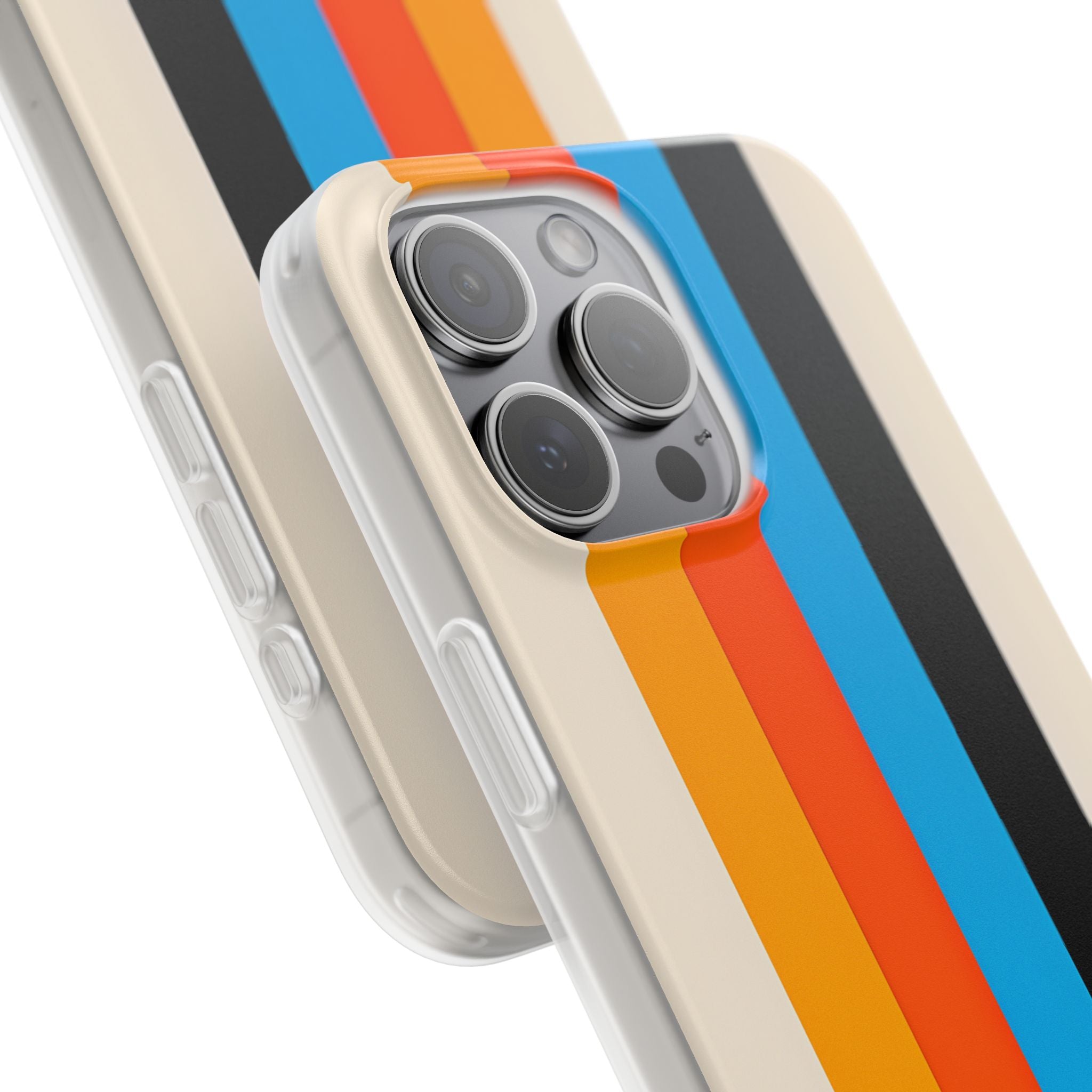 Retro Racing Stripes · Soft Phone Case for iPhone