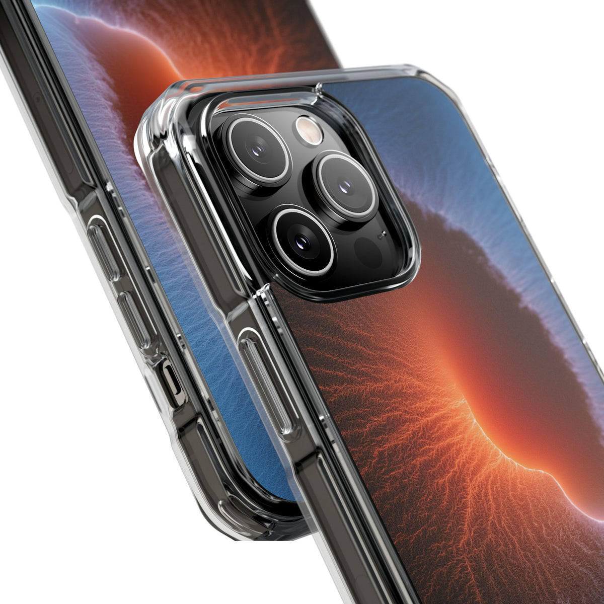 Thermal Aura Pulse · Clear Impact Magnetic Phone Case for iPhone · Blue
