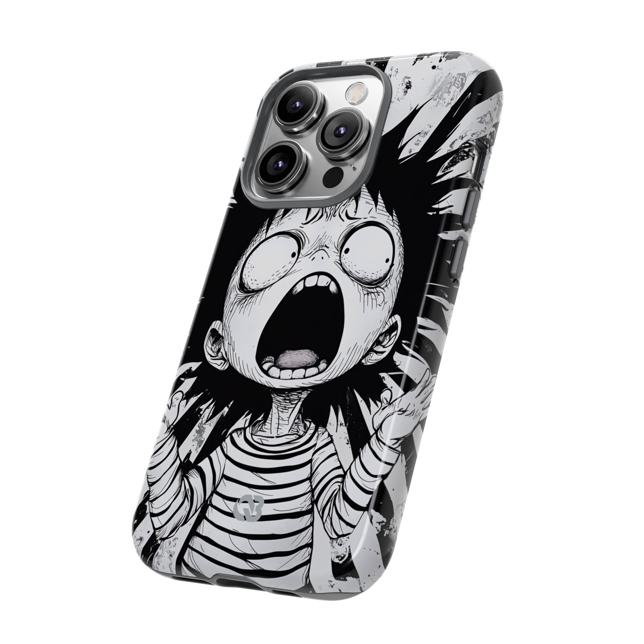 Chaotic Monochrome Scream · Tough Fundas para teléfono para iPhone