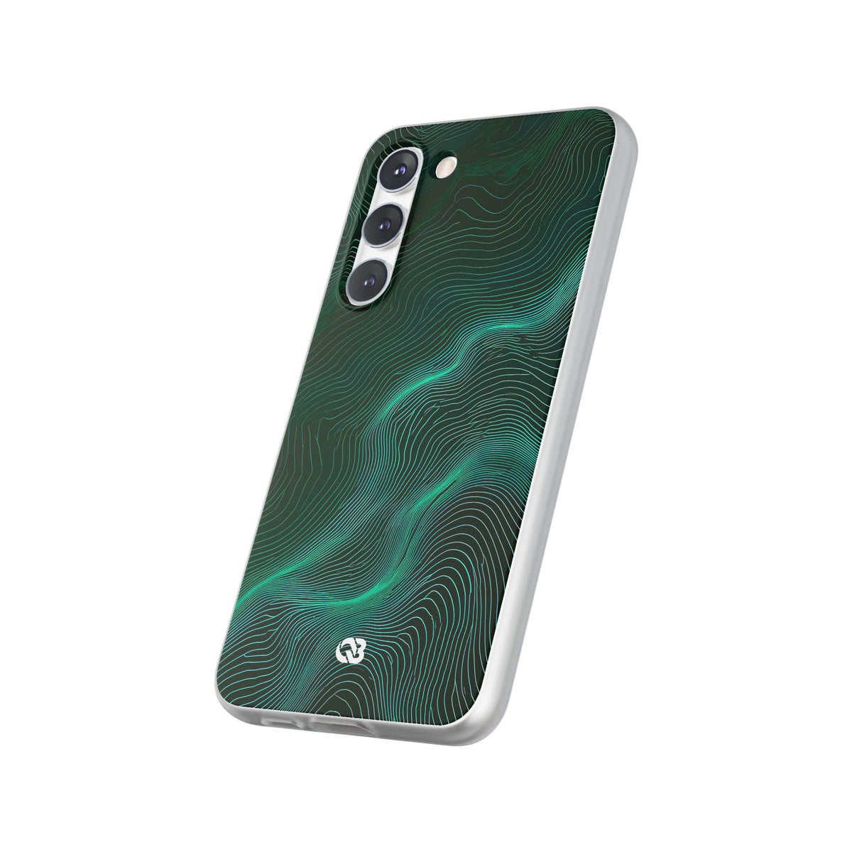 Teal Lite Phone Case for Samsung - Neon Jade Contour