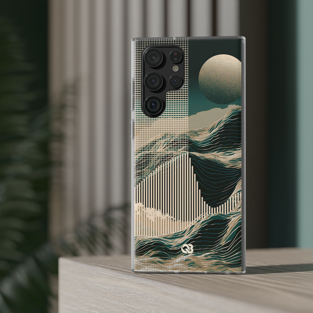 Green Lite Phone Case for Samsung - Lunar Moss Topography
