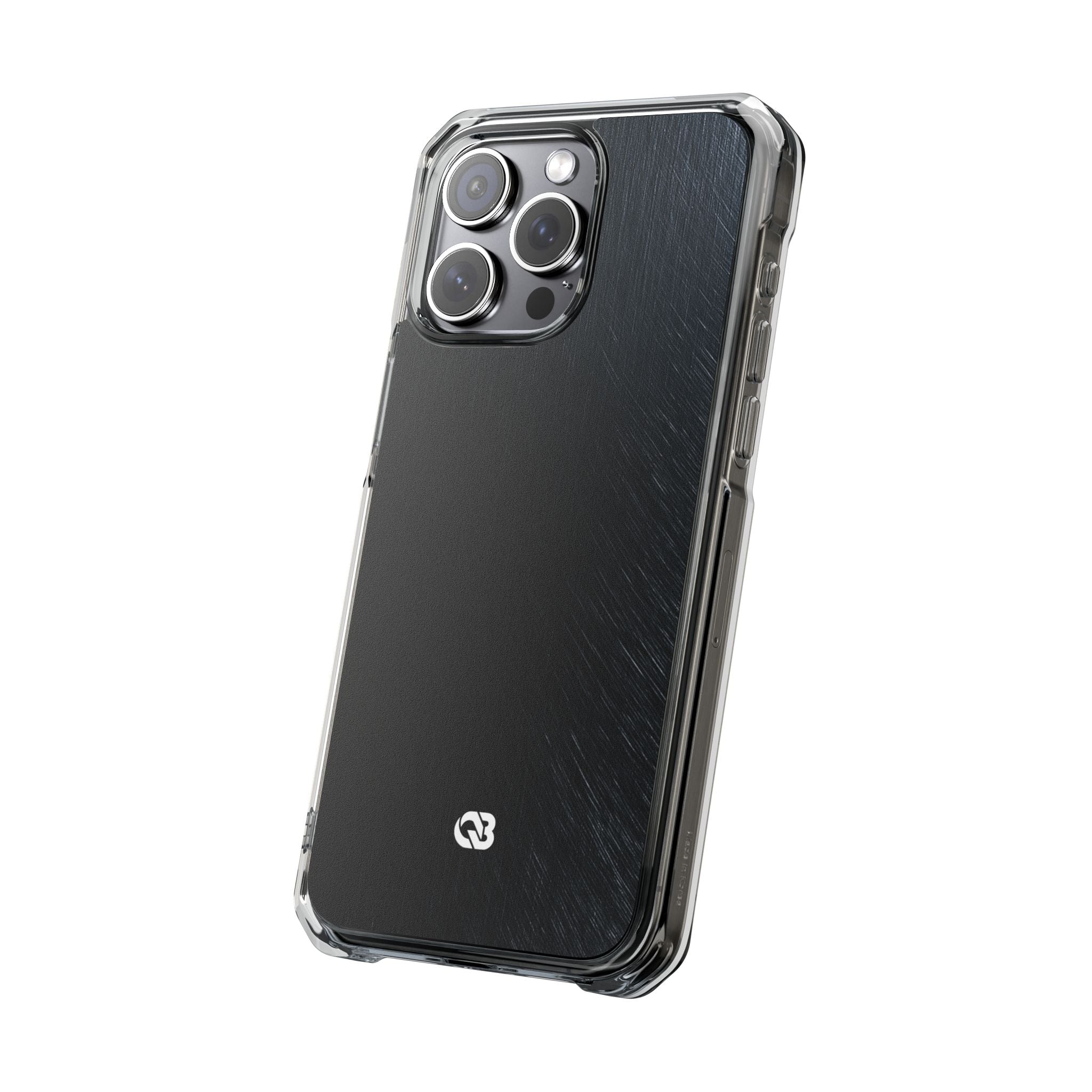 Black Impact MagSafe Phone Case for iPhone - Midnight Brushed Grain