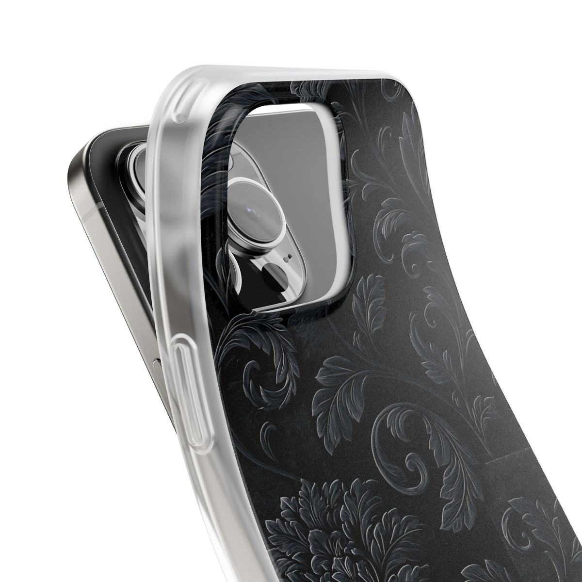 Obsidian Damask · Lite Phone Case for iPhone · Black