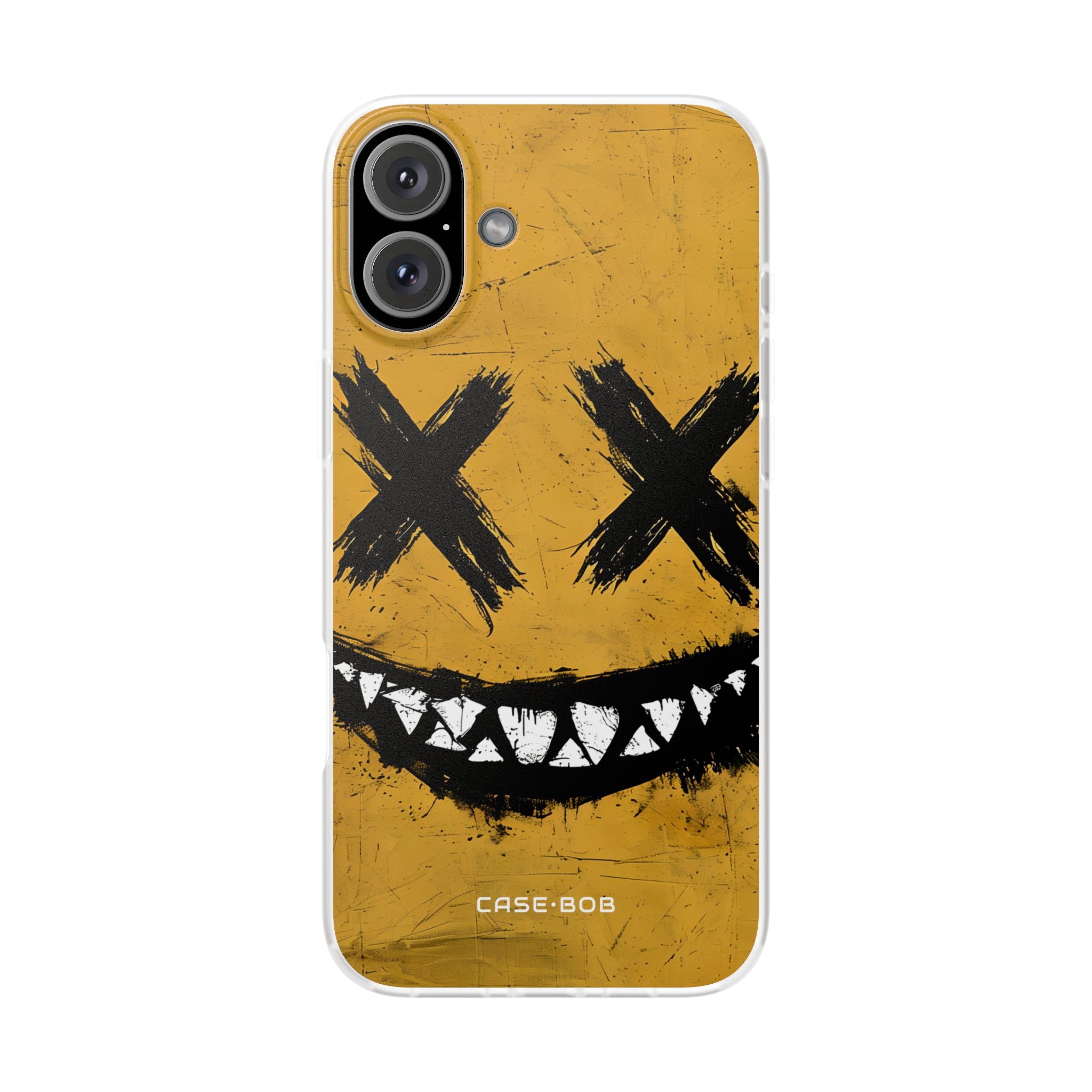 Jagged Smile Gul iPhone 16 Plus Cover - Blød