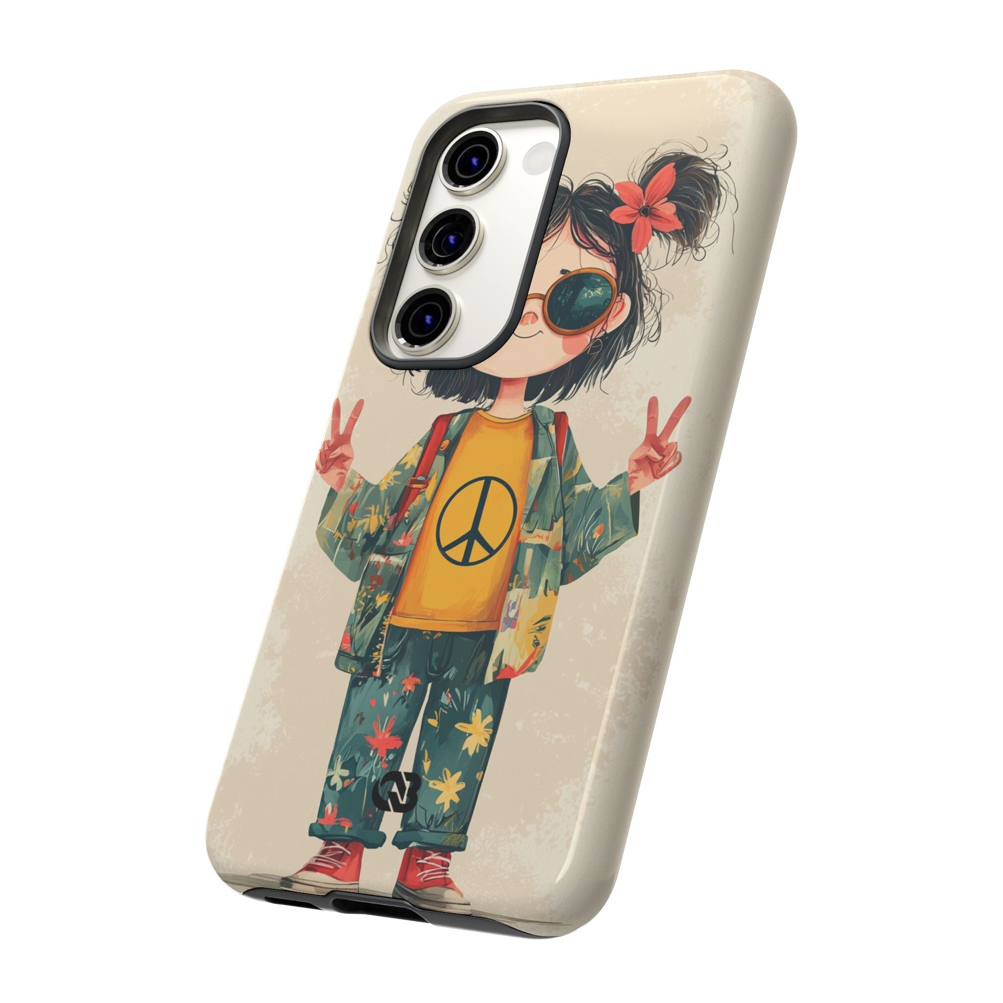 Retro Peace Girl · Tough Custodia per Samsung