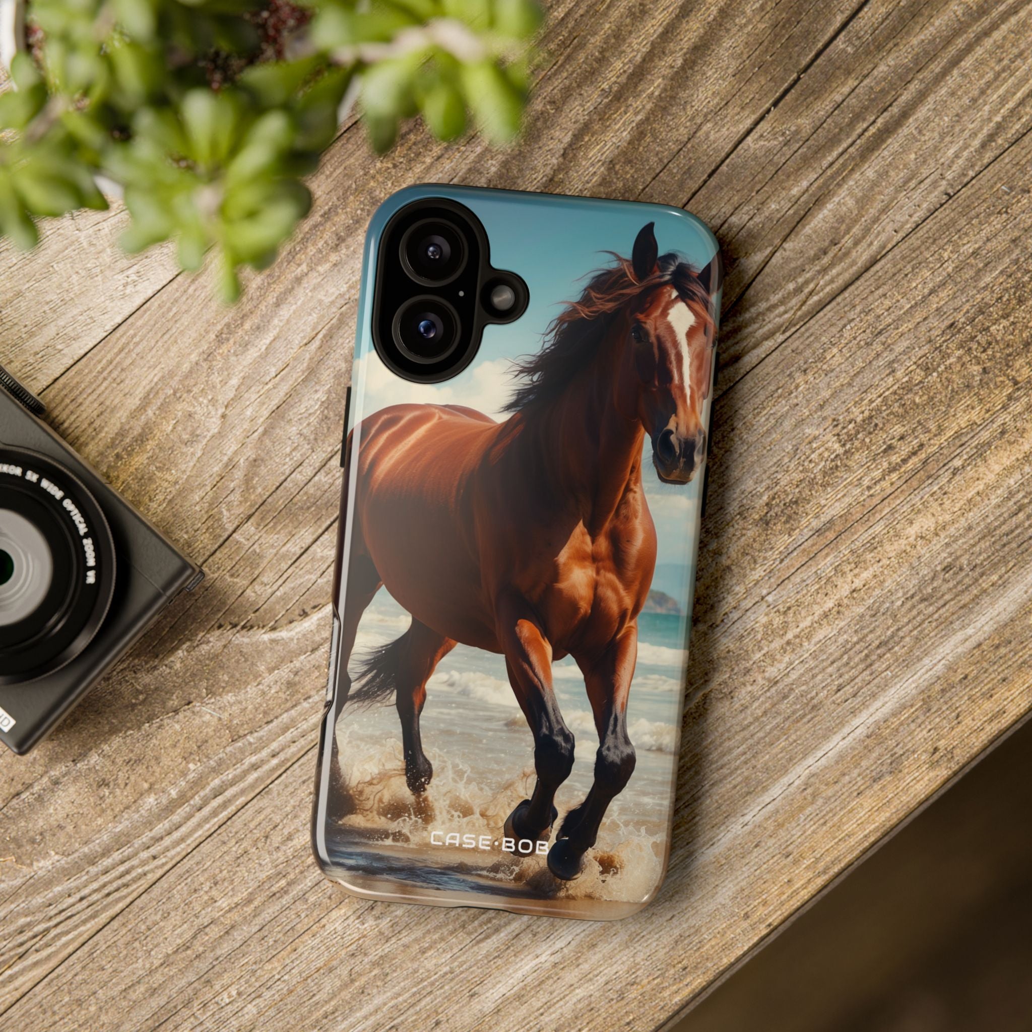 Brown Stallion Splash iPhone 16 Plus Case - Tough