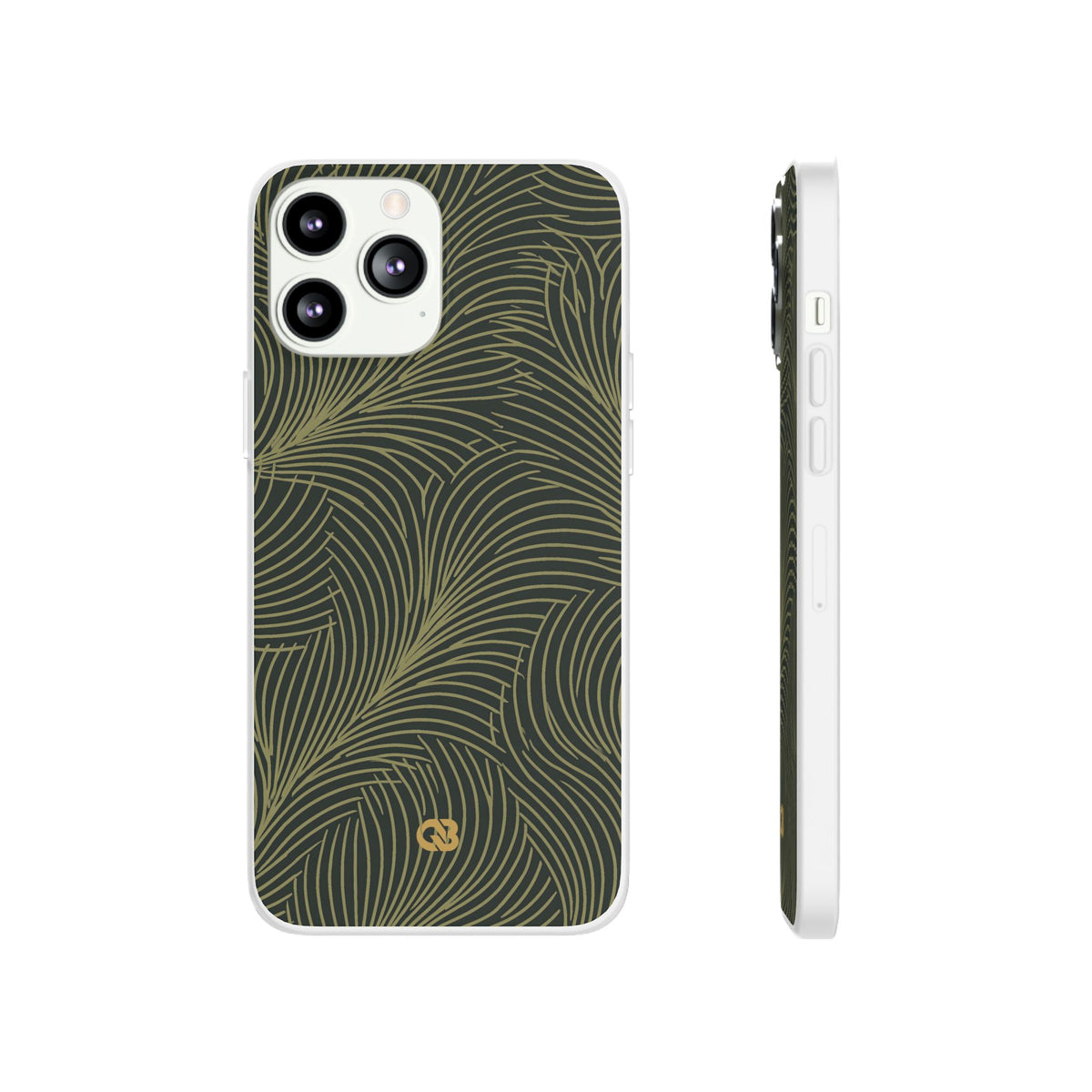 Midnight Palm Frond · Lite Phone Case for iPhone · Green
