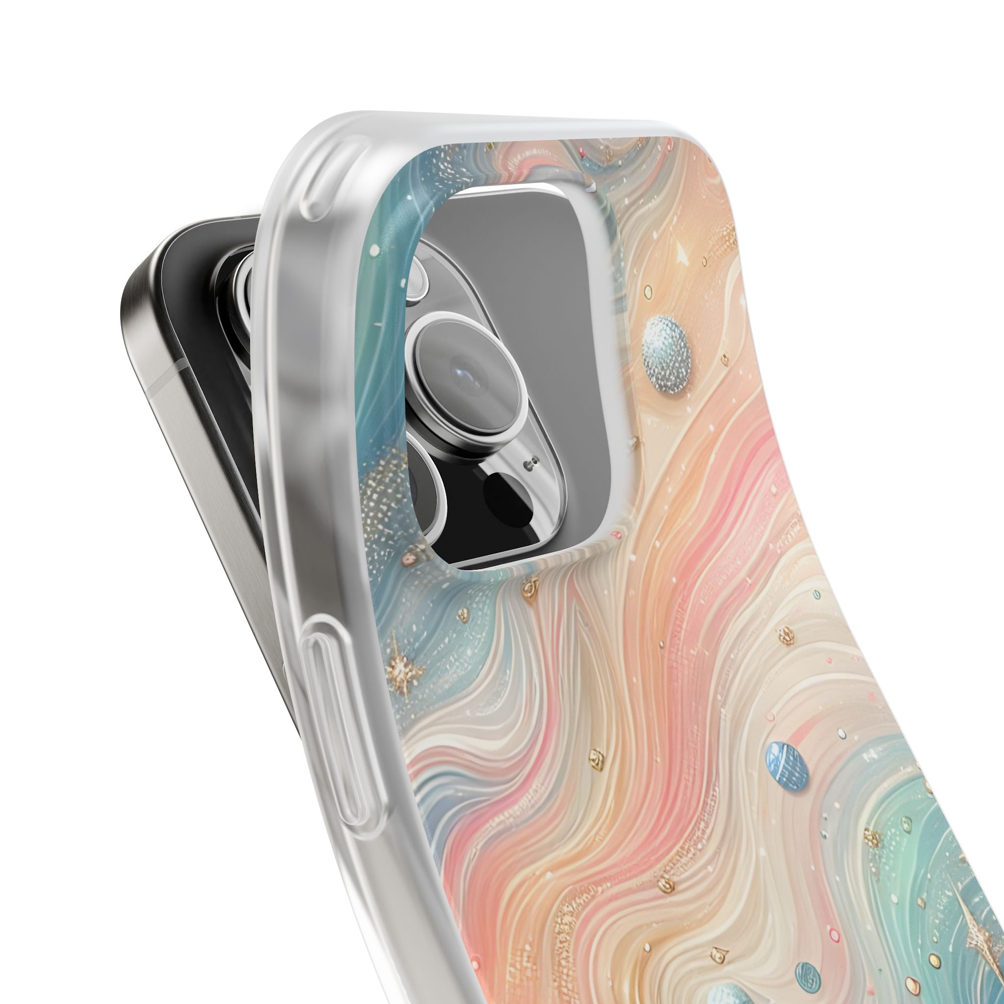 Iridescente Wervelingen iPhone 16 Pro Case - Soft