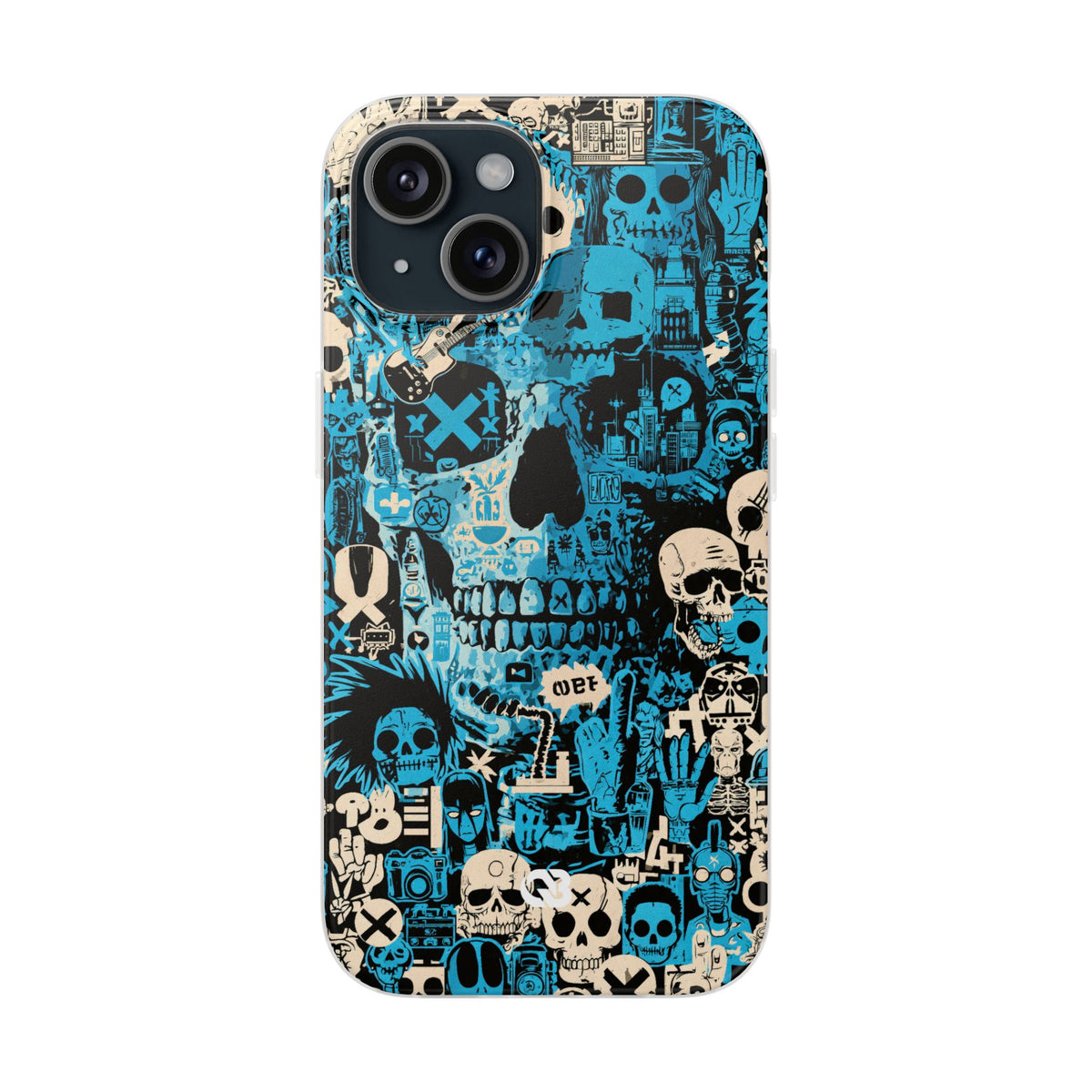Electric Skull Graffiti · Lite Phone Case for iPhone · Blue