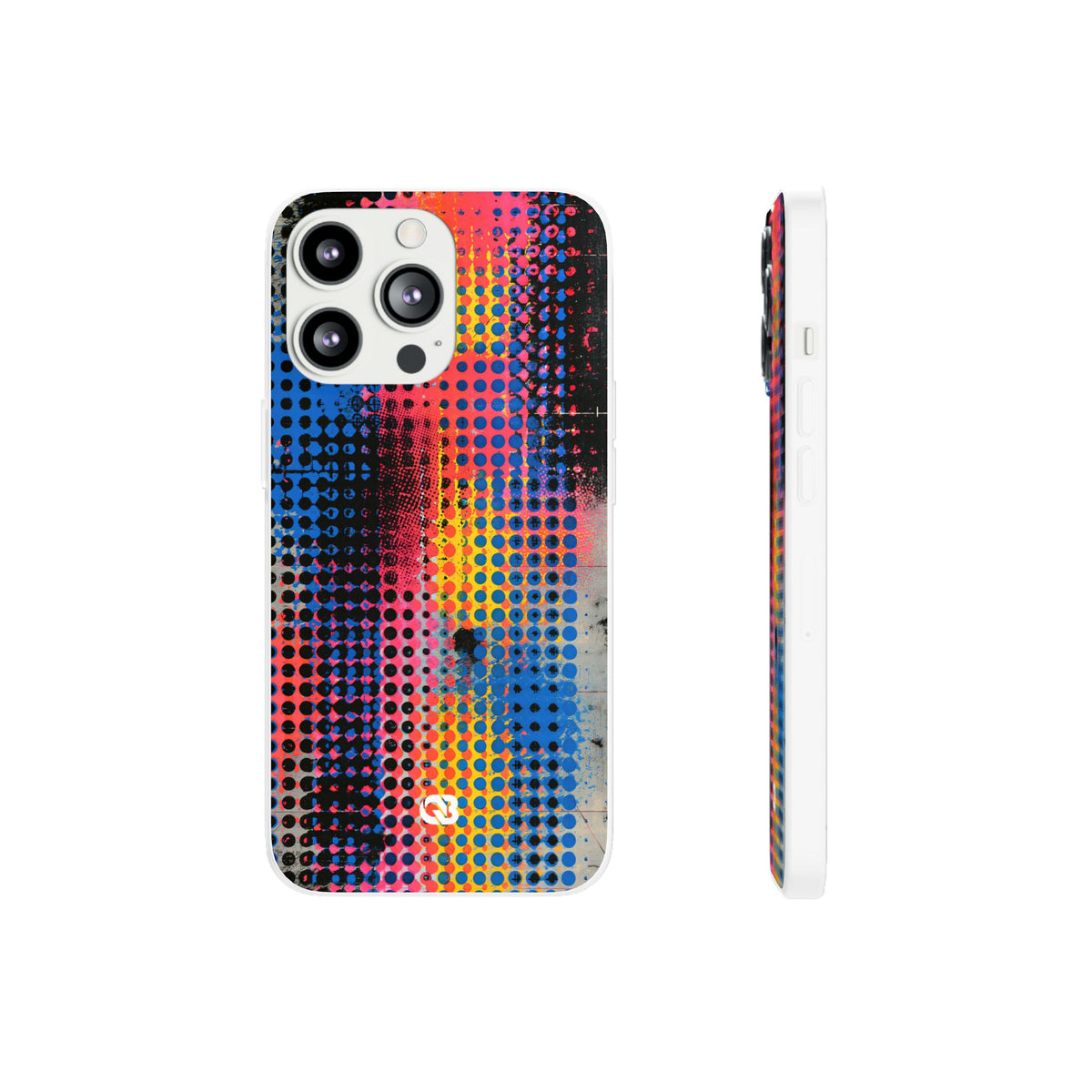 Chromatic Halftone Grid · Lite Phone Case for iPhone · Blue