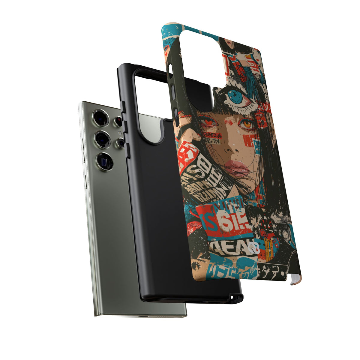 Shibuya Street Collage · Tough Phone Case for Samsung · Red