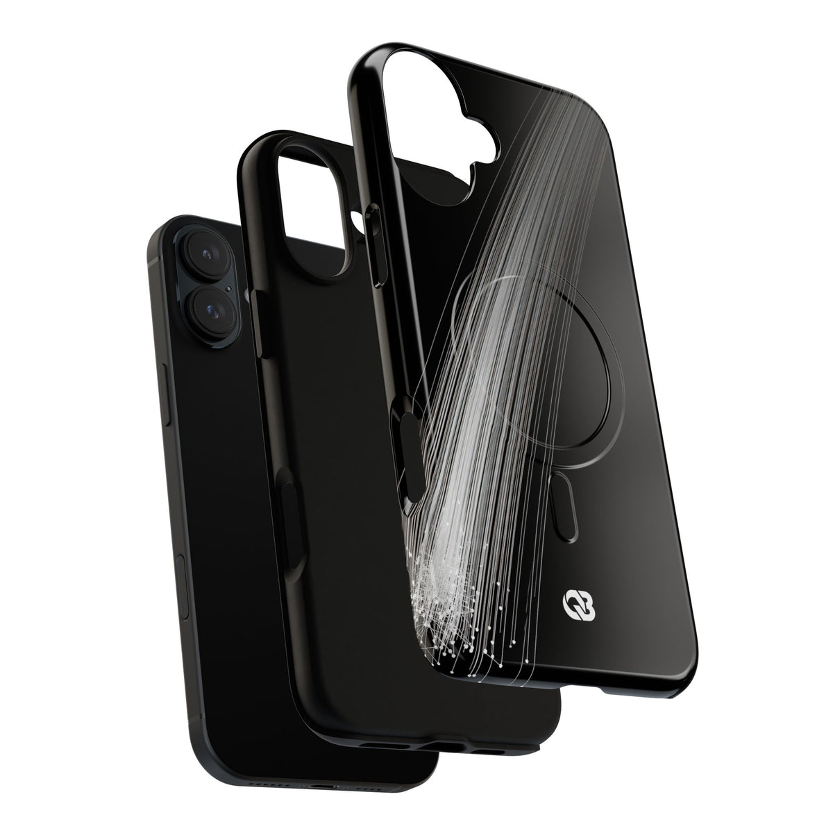 Kinetic Ray Convergence · Tough 2.0 Magnetic Phone Case for iPhone · Black