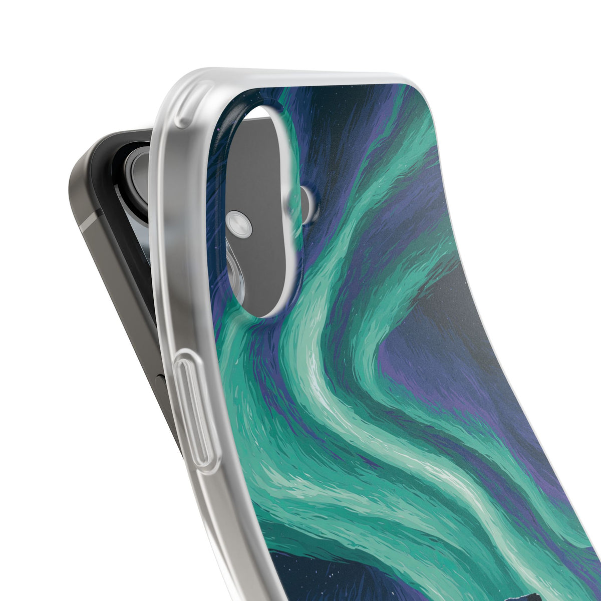 Arctic Aurora Bear · Lite Phone Case for iPhone · Teal