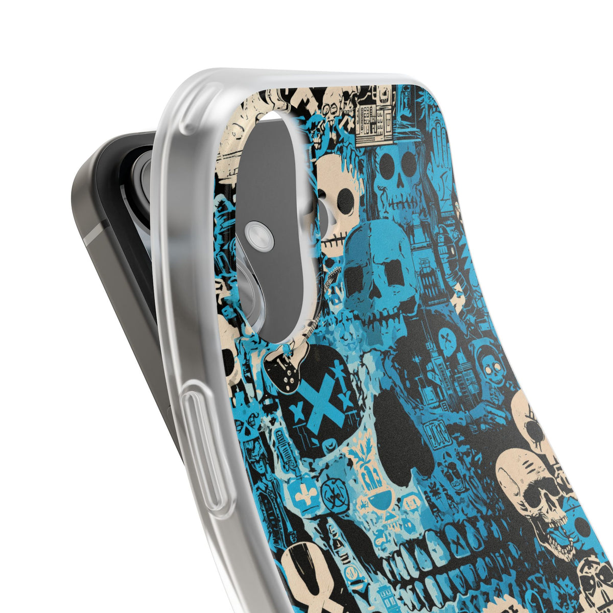 Electric Skull Graffiti · Lite Phone Case for iPhone · Blue