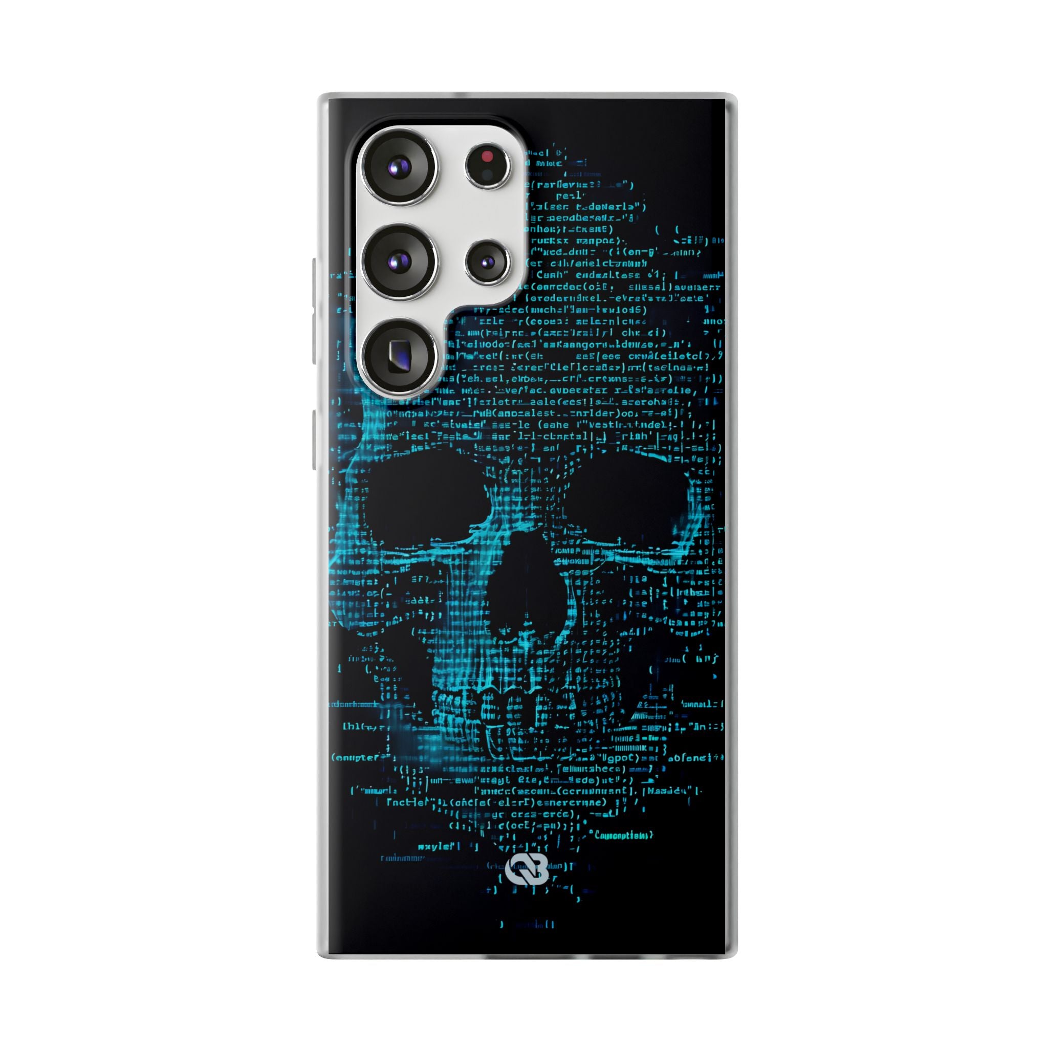 Cyan Glitch Skull · Soft Handyhülle für Samsung