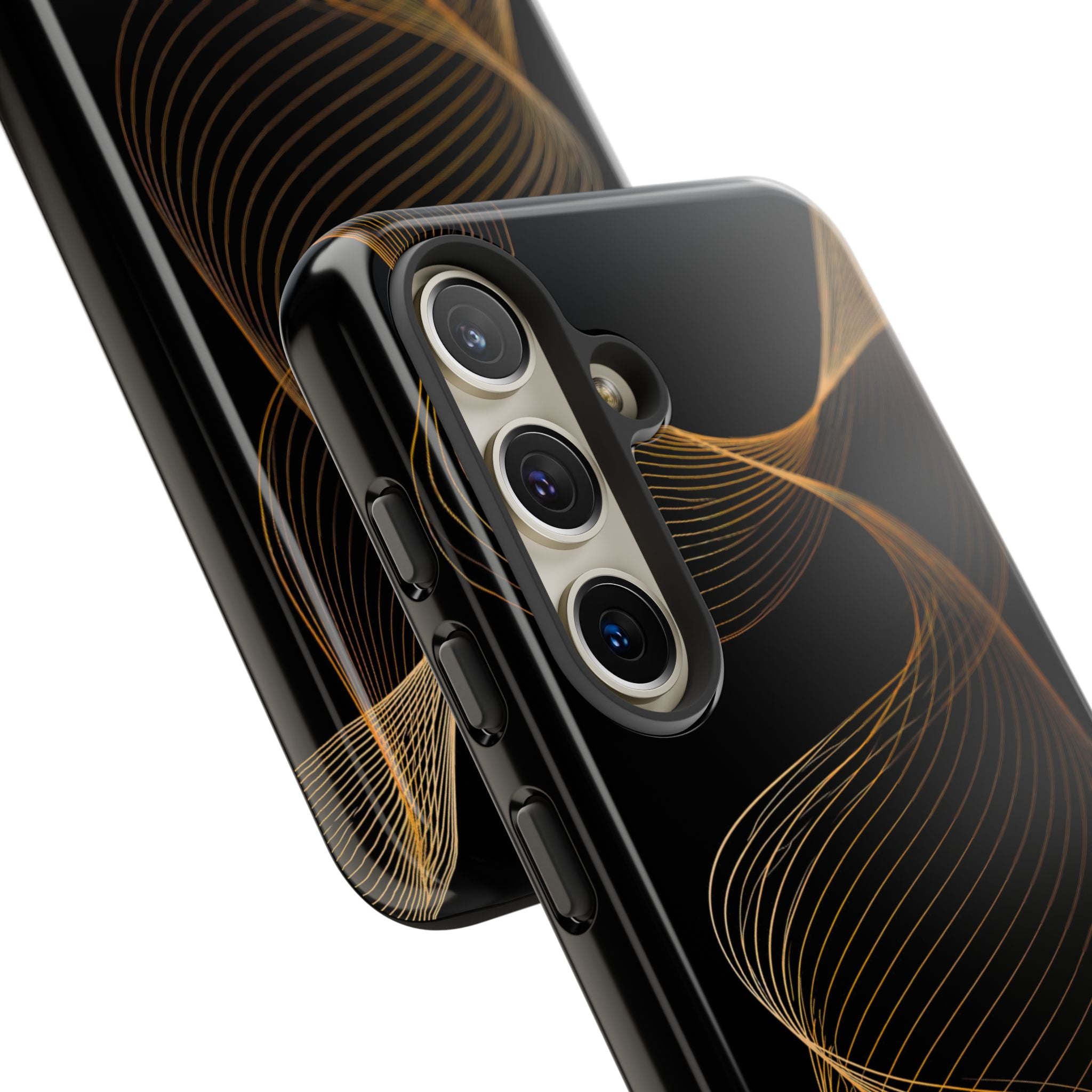 Gold Tough Phone Case for Samsung - Burnished Bronze Helix