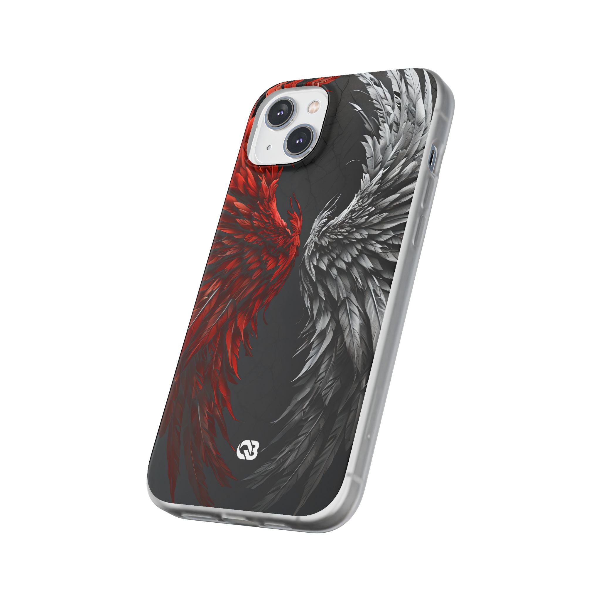 Split Crimson Wing · Soft Phone Case for iPhone