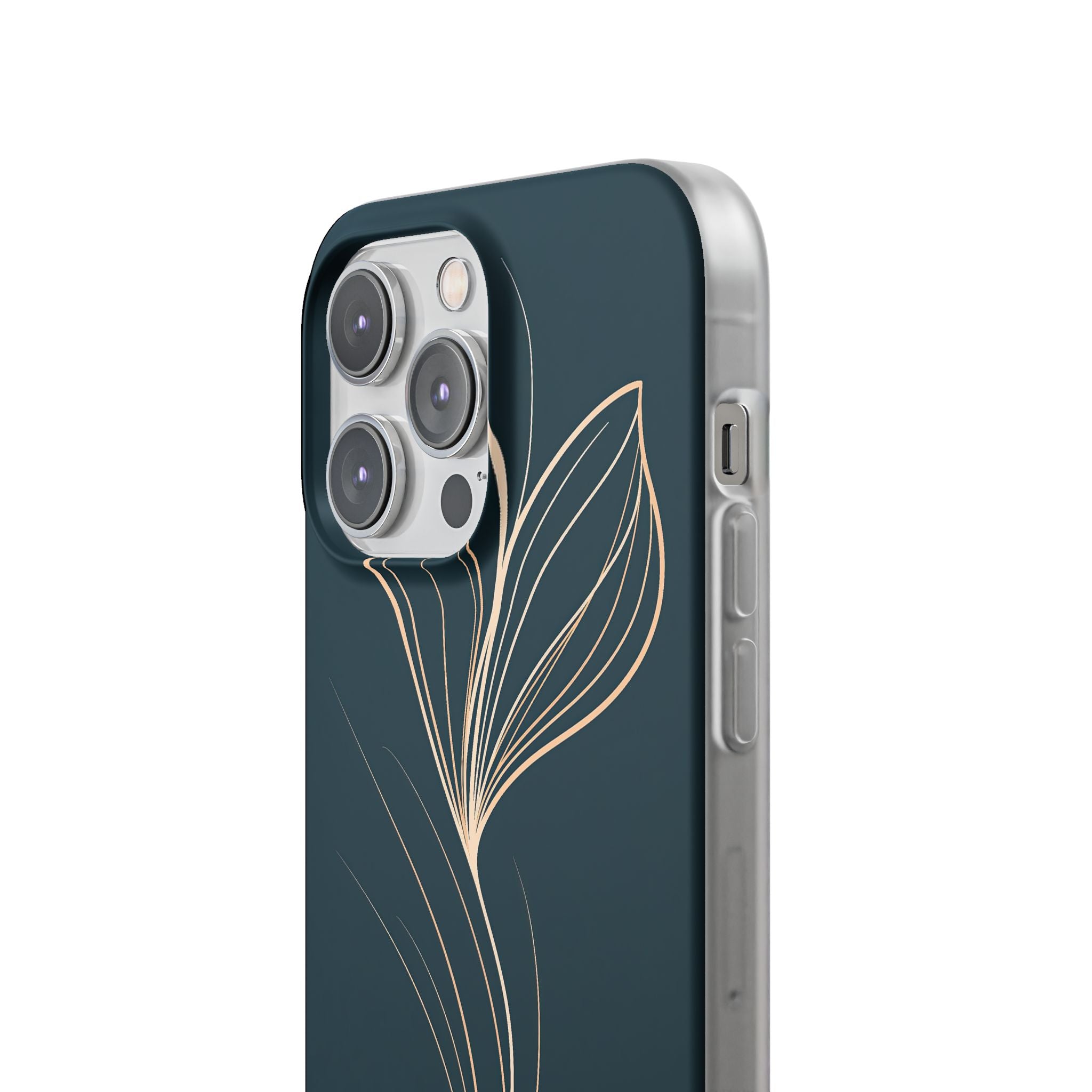 Teal Lite Phone Case for iPhone - Sandstone Silk Flora