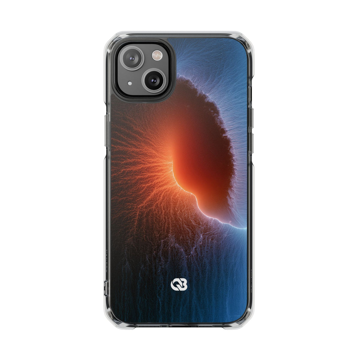 Thermal Aura Pulse · Clear Impact Magnetic Phone Case for iPhone · Blue