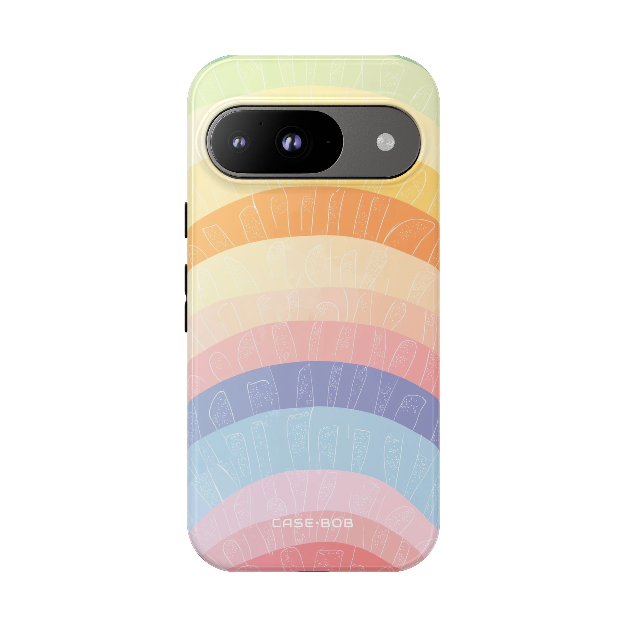 Pastell Regenbogen Bänder Google Pixel 9 Case - Tough
