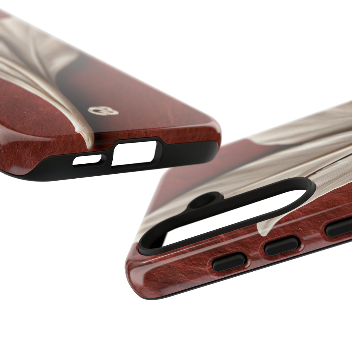 Carved Ivory Plume · Tough Phone Case for Samsung · Red