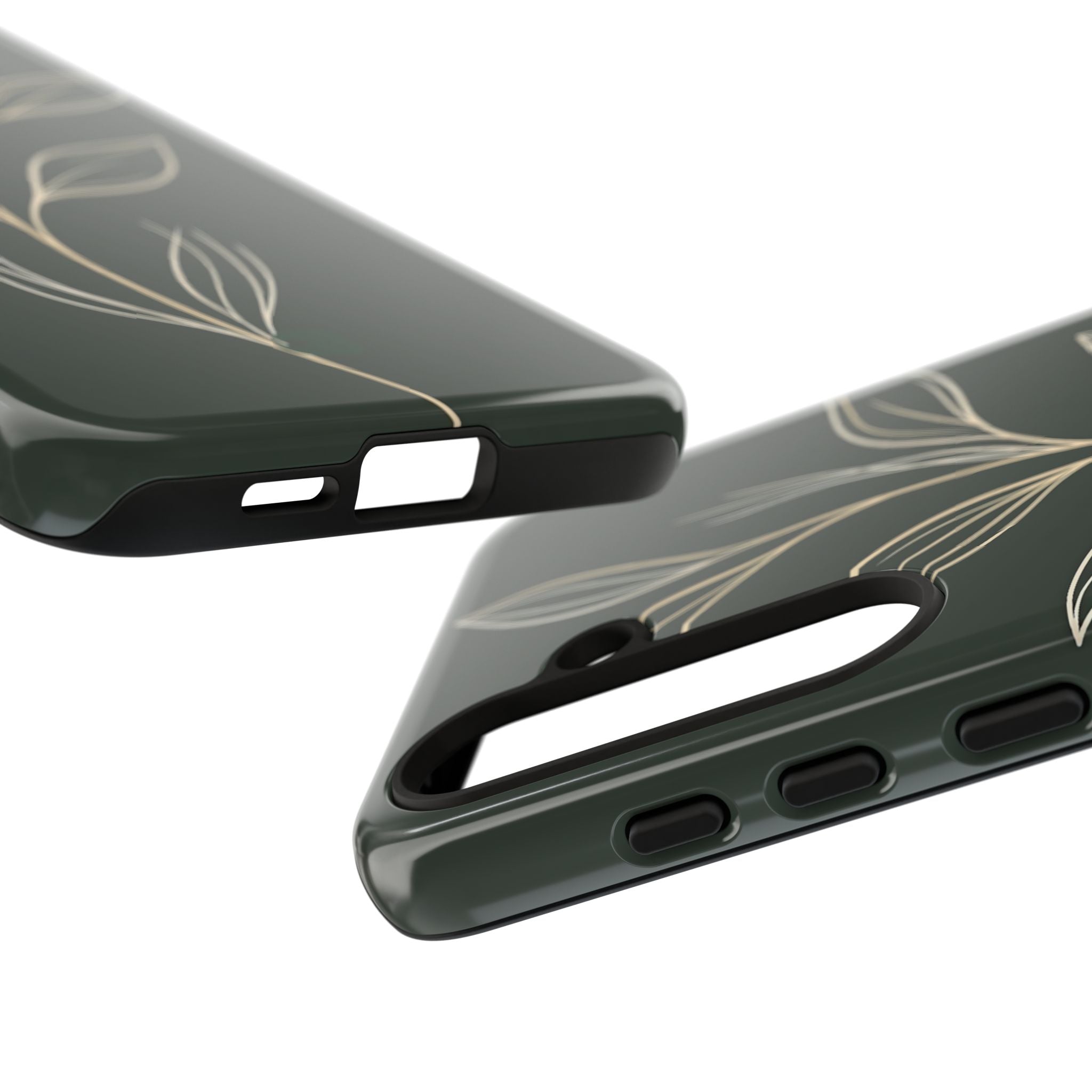 Green Tough Phone Case for Samsung - Deep Moss Willow