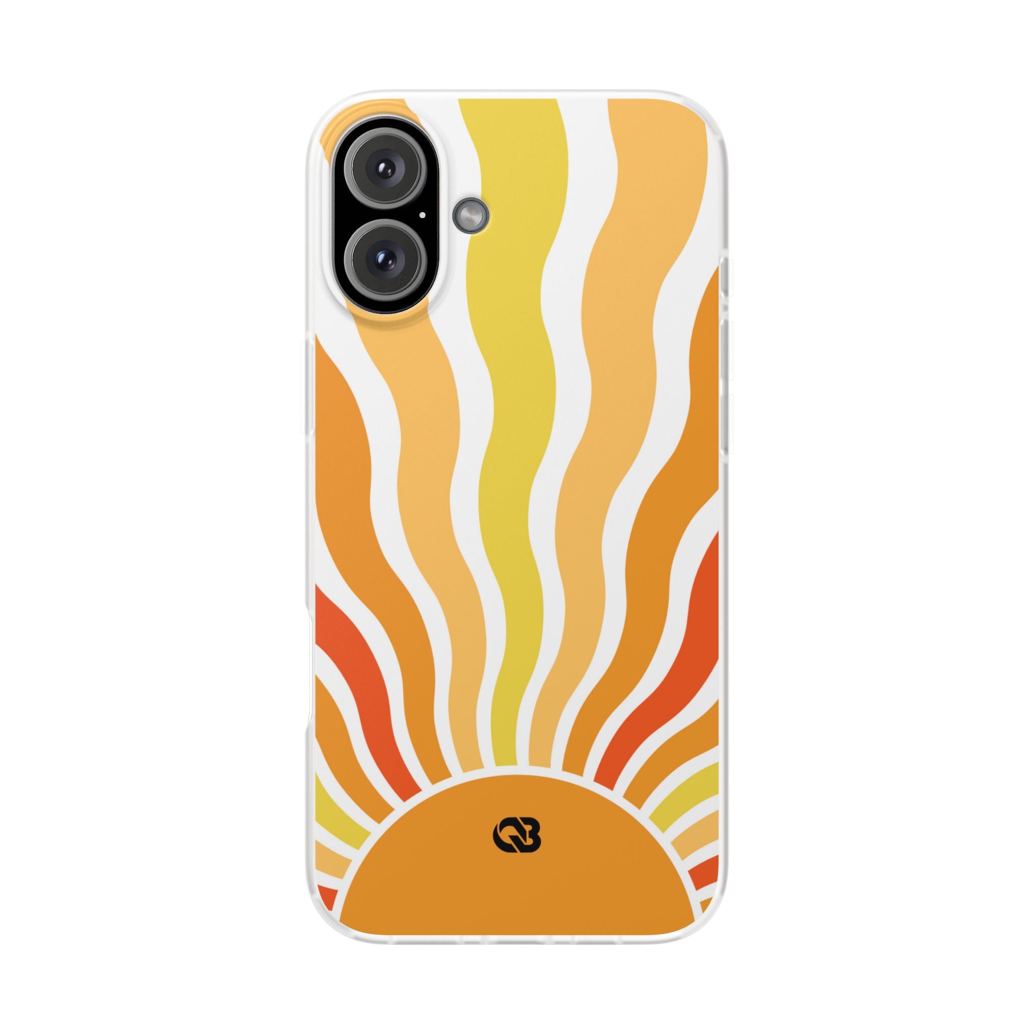 Amber Solar Waves · Soft Phone Case for iPhone