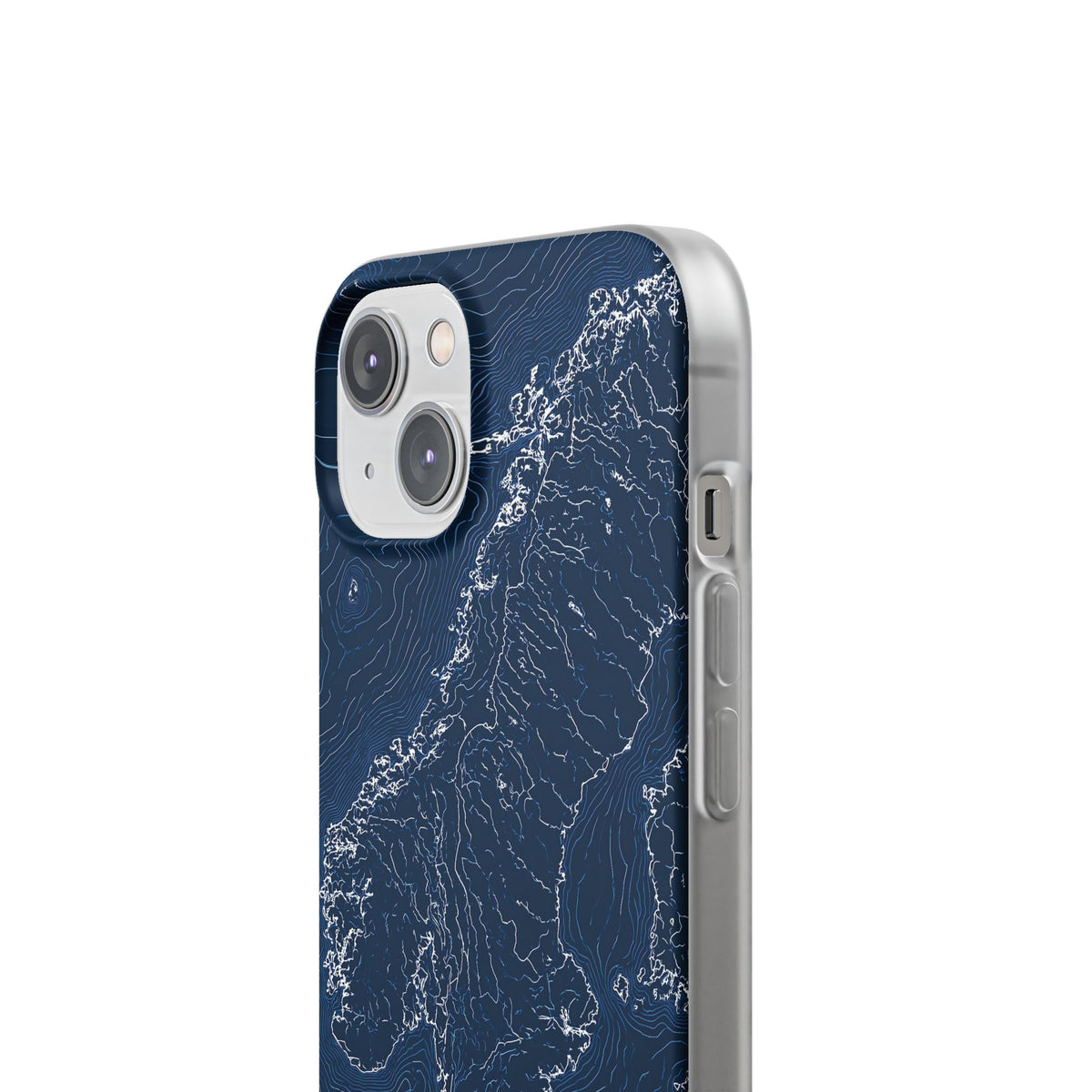 Nordic Contour Chart · Lite Phone Case for iPhone · Blue