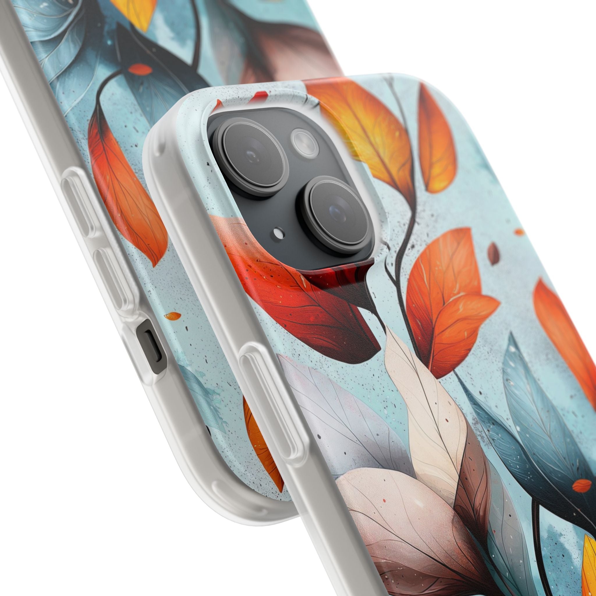 Crimson Veins iPhone 15 Cover - Soft