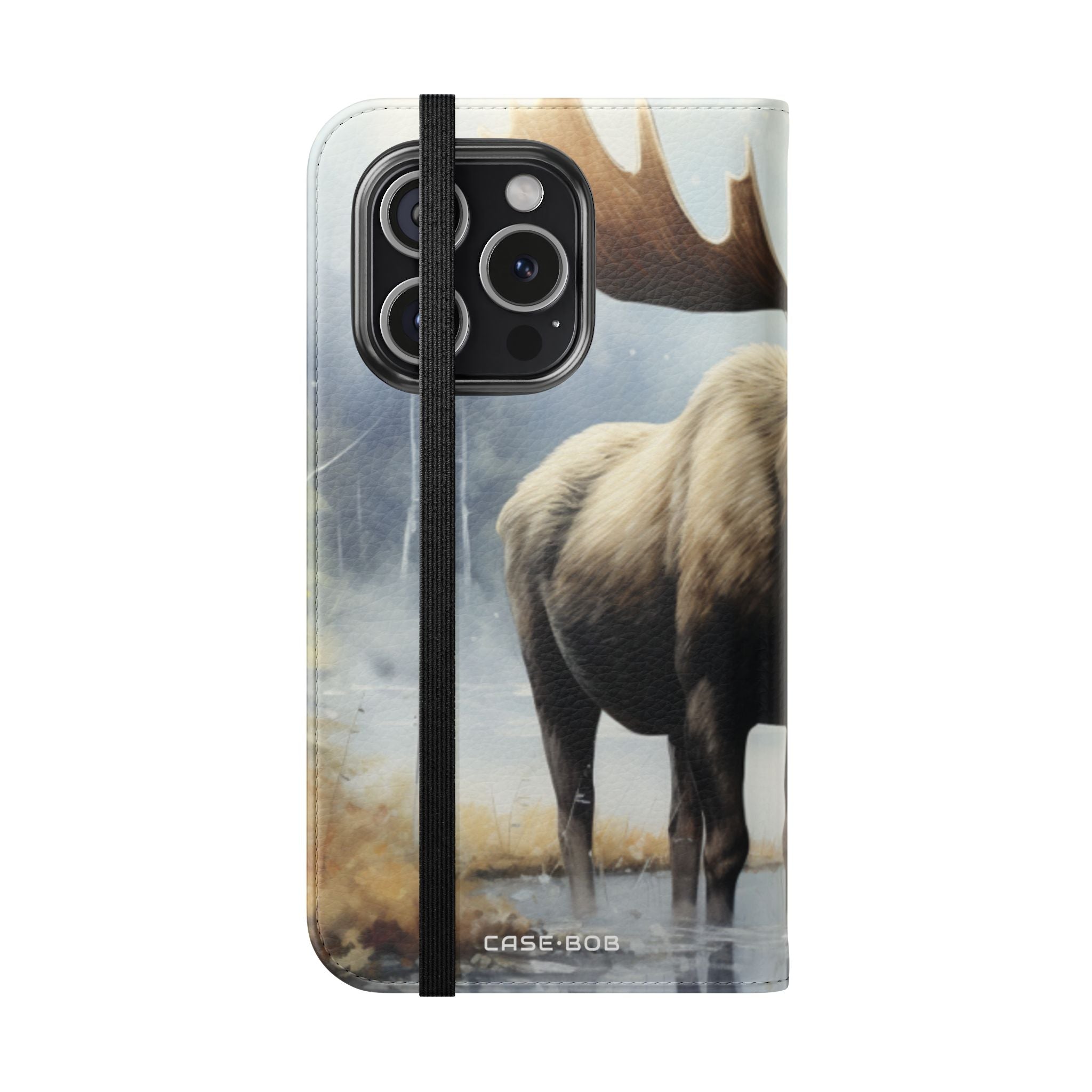 Misty Moose Reflection - iPhone 15 Pro Case - Wallet