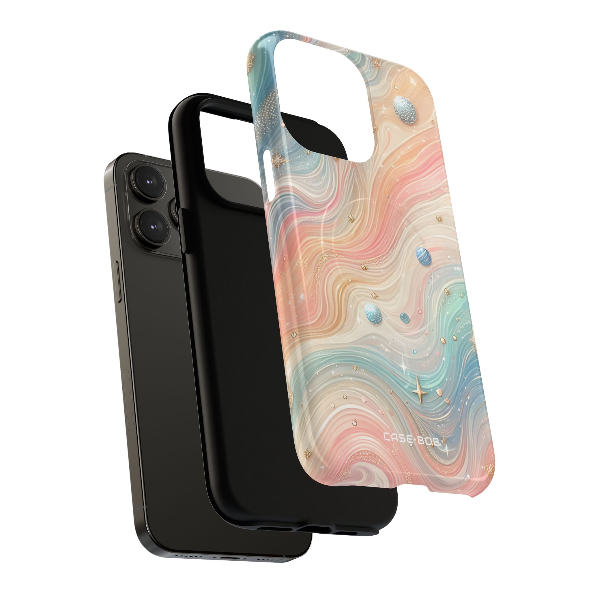 Iridescent Swirls iPhone 14 Pro Max Case - Tough+