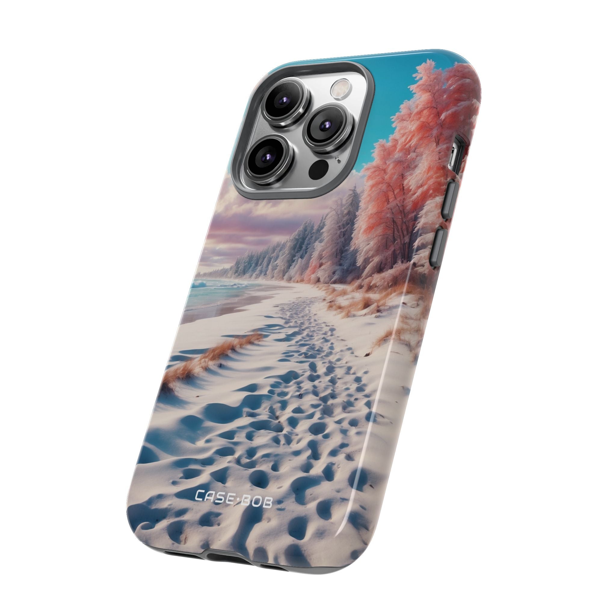 Snowy Footprints iPhone 14 Pro Case - Tough