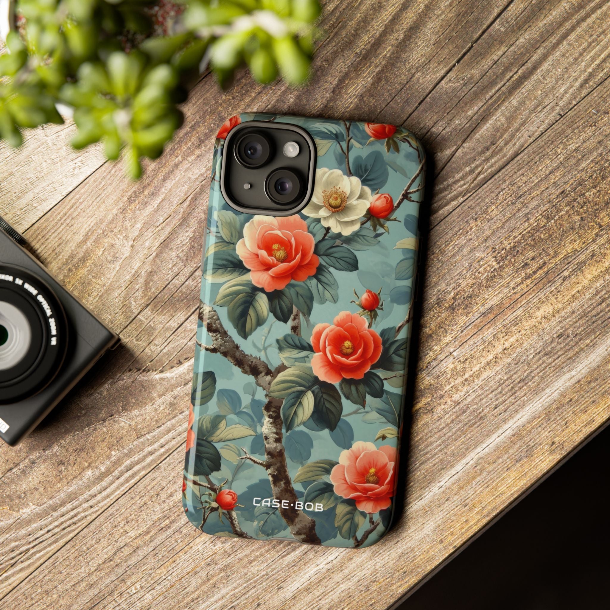 Coral Bloom iPhone 15 Plus Case - Tough
