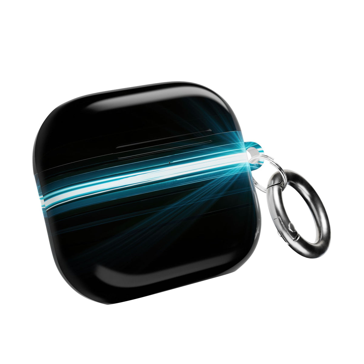 Cyan Anamorphic Flare · Hard Case for AirPods & AirPods Pro · Black