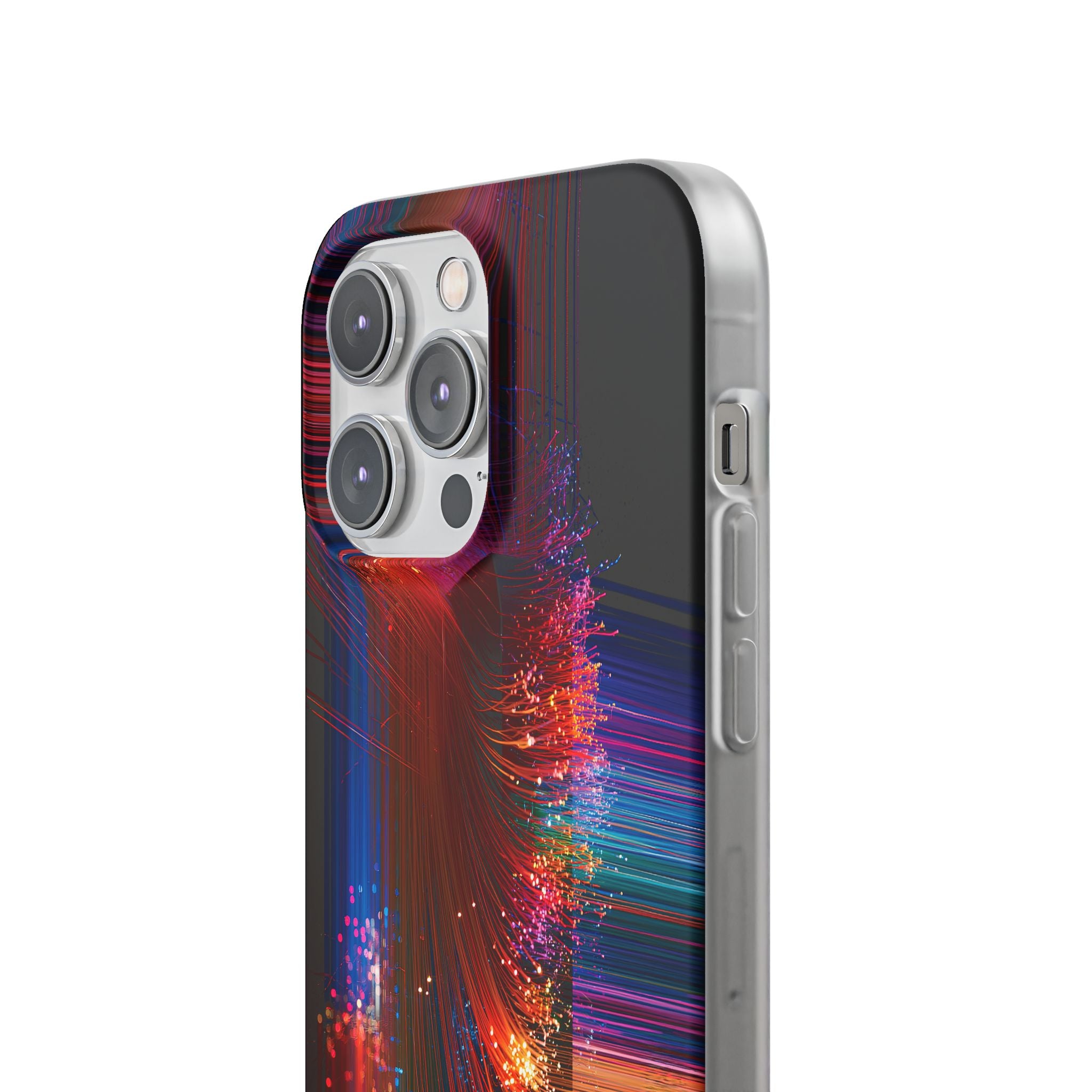 Black Lite Phone Case for iPhone - Cyber Optic Streak