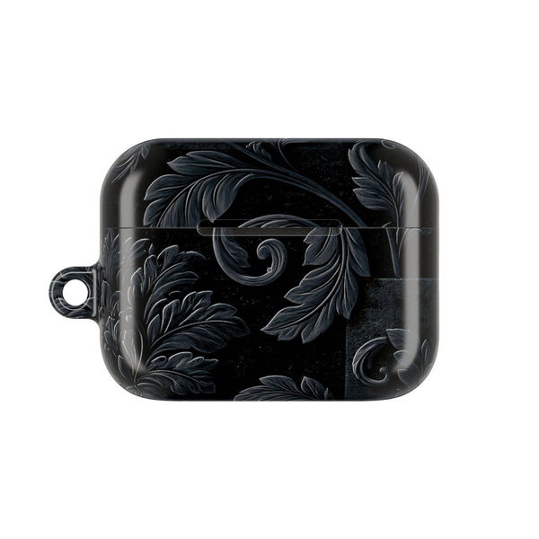 Obsidian Damask · Hard Case for AirPods & AirPods Pro · Black