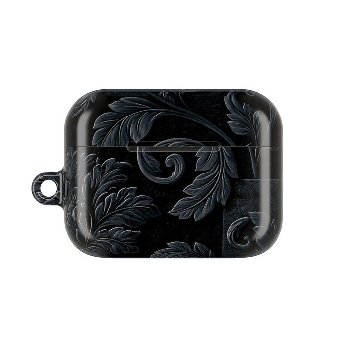Obsidian Damask · Hard Case for AirPods & AirPods Pro · Black