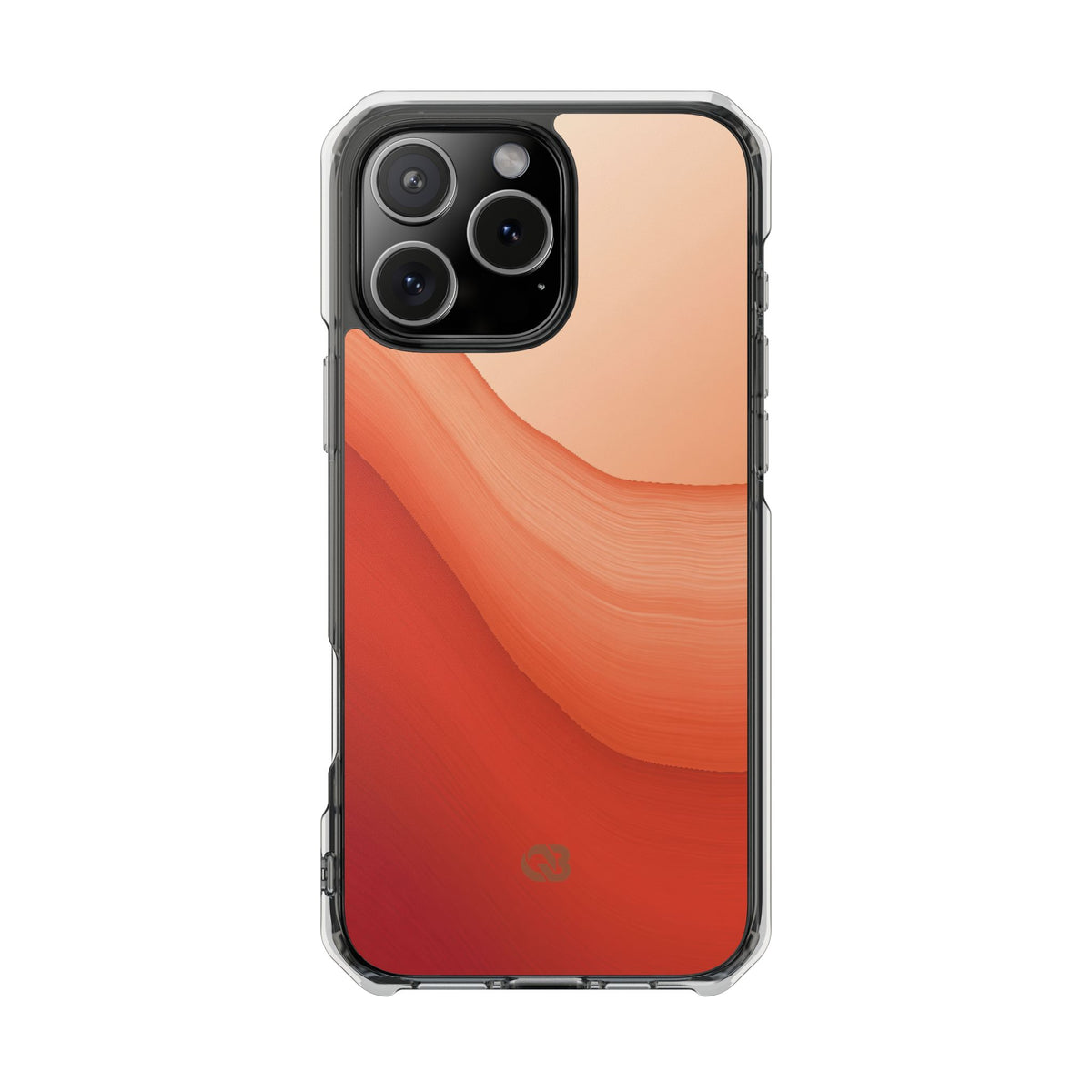 Terracotta Flow · Clear Impact Magnetic Phone Case for iPhone · Orange